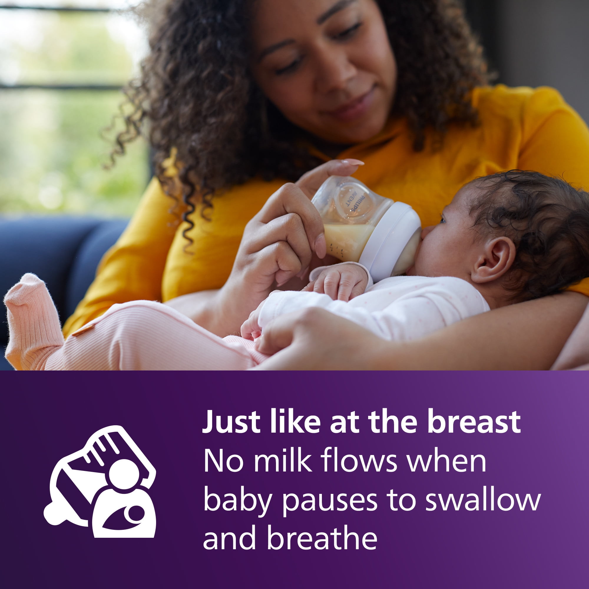 Philips AVENT Natural Baby Feeding Set with Natural Response Nipple (Clear, 4 fl oz, 3-Pack) 50nu2
