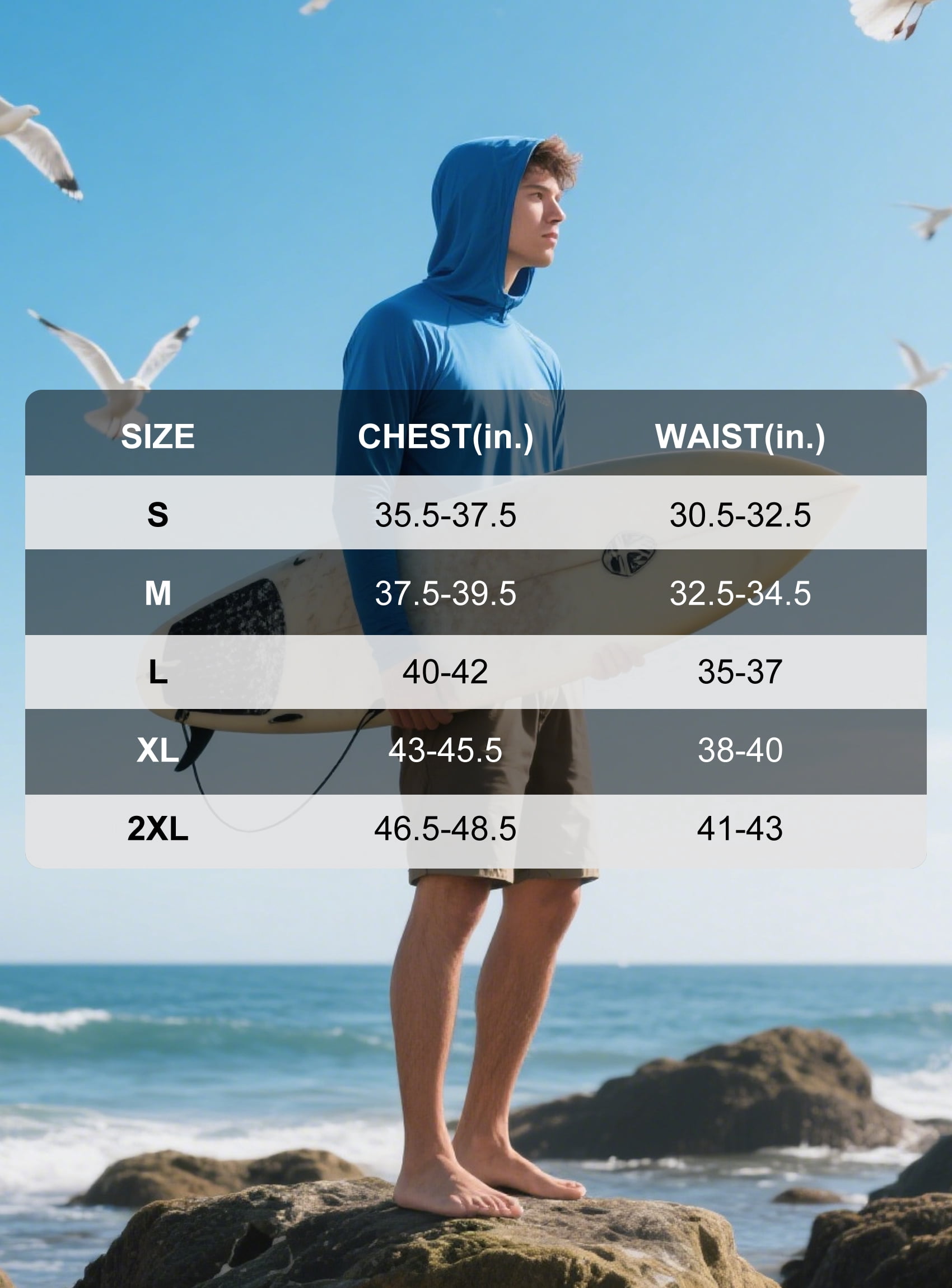 TELALEO Men's UPF 50+ Sun Protection Fishing Hoodie Performance Long Sleeve Shirt (Grey, L, 2 Pack) n2t3t