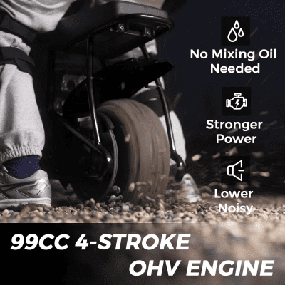F Dirt GMB100 Mini Bike 99cc 4-Stroke Gas Powered Off-Road Dirt Bike (Black, 220 lb Capacity) j5ffh