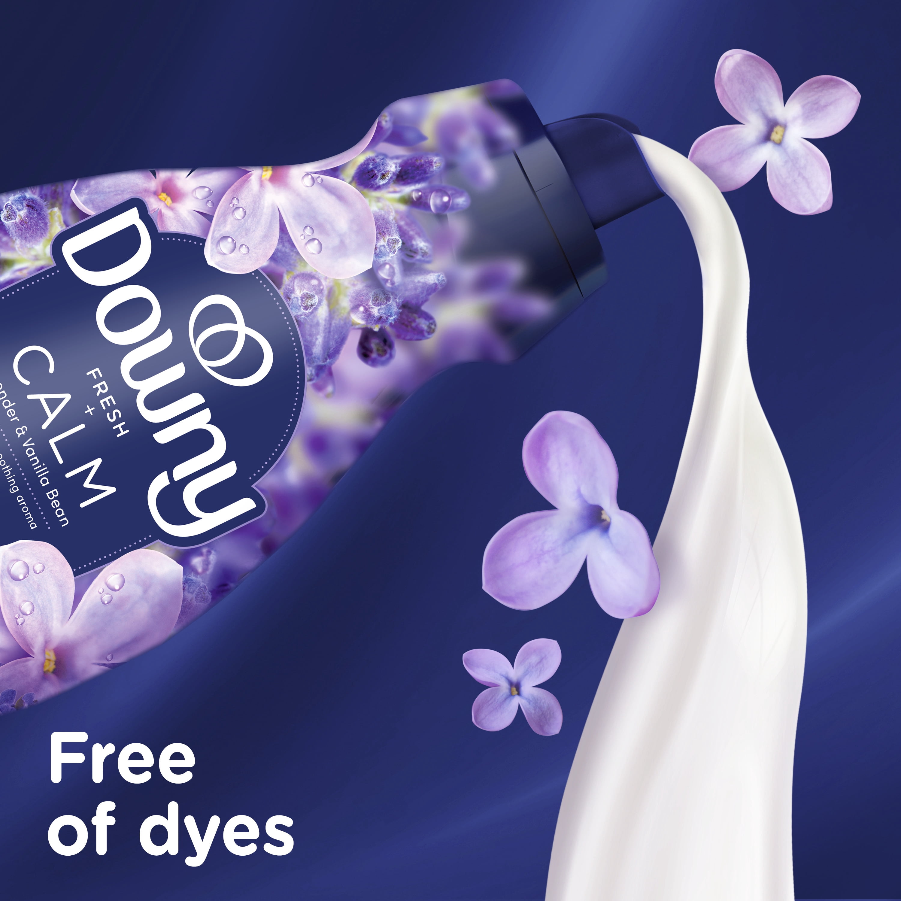 Downy Ultra Soft Liquid Fabric Softener, Calm Lavender & Vanilla Bean Scent, Long-Lasting Freshness (93 fl oz) wa0qu