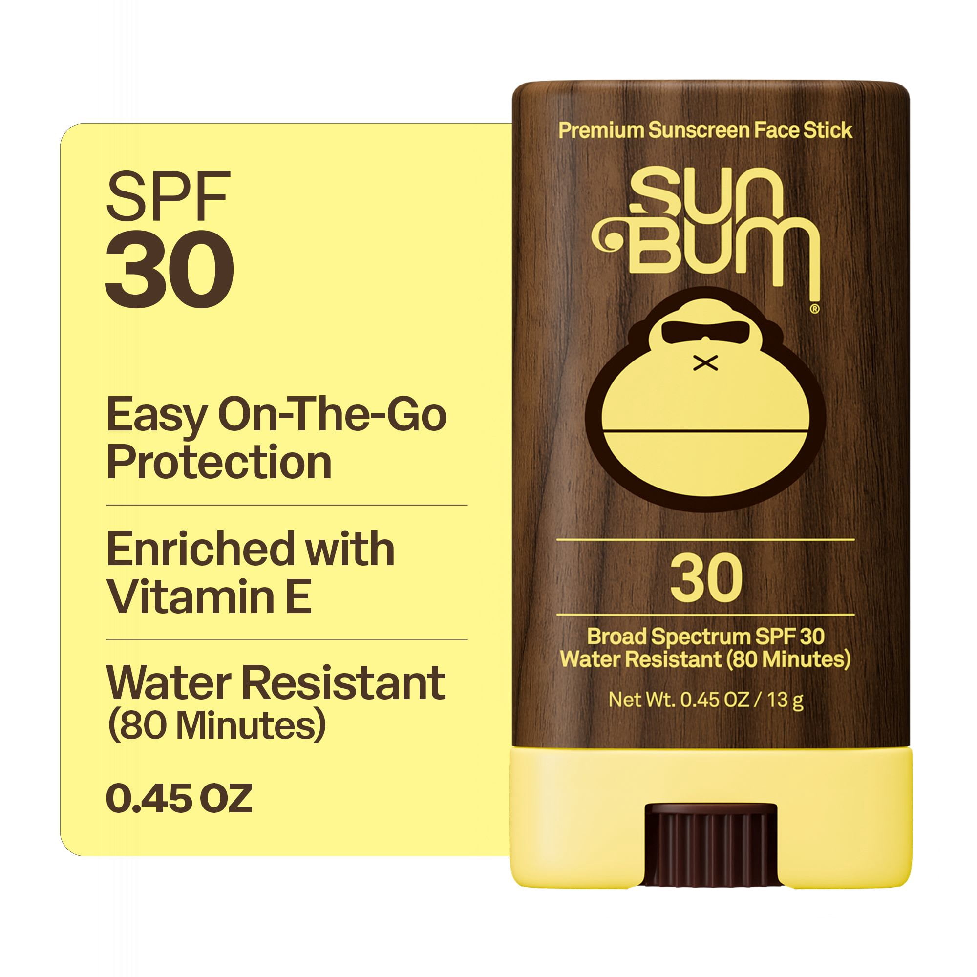Sun Bum Original SPF 30 Sunscreen Face Stick, Moisturizing UVA/UVB Protection (0.45 oz) 1t57y