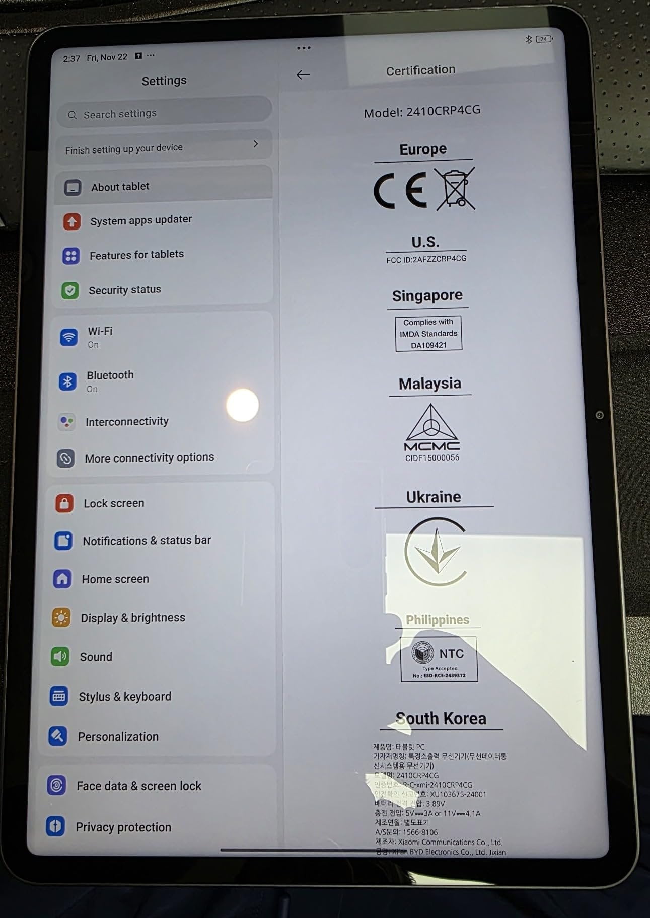 Xiaomi Pad 7 Tablet 11.2-inch 3.2K 144Hz Display (Blue, 256GB + 8GB) pd6rf