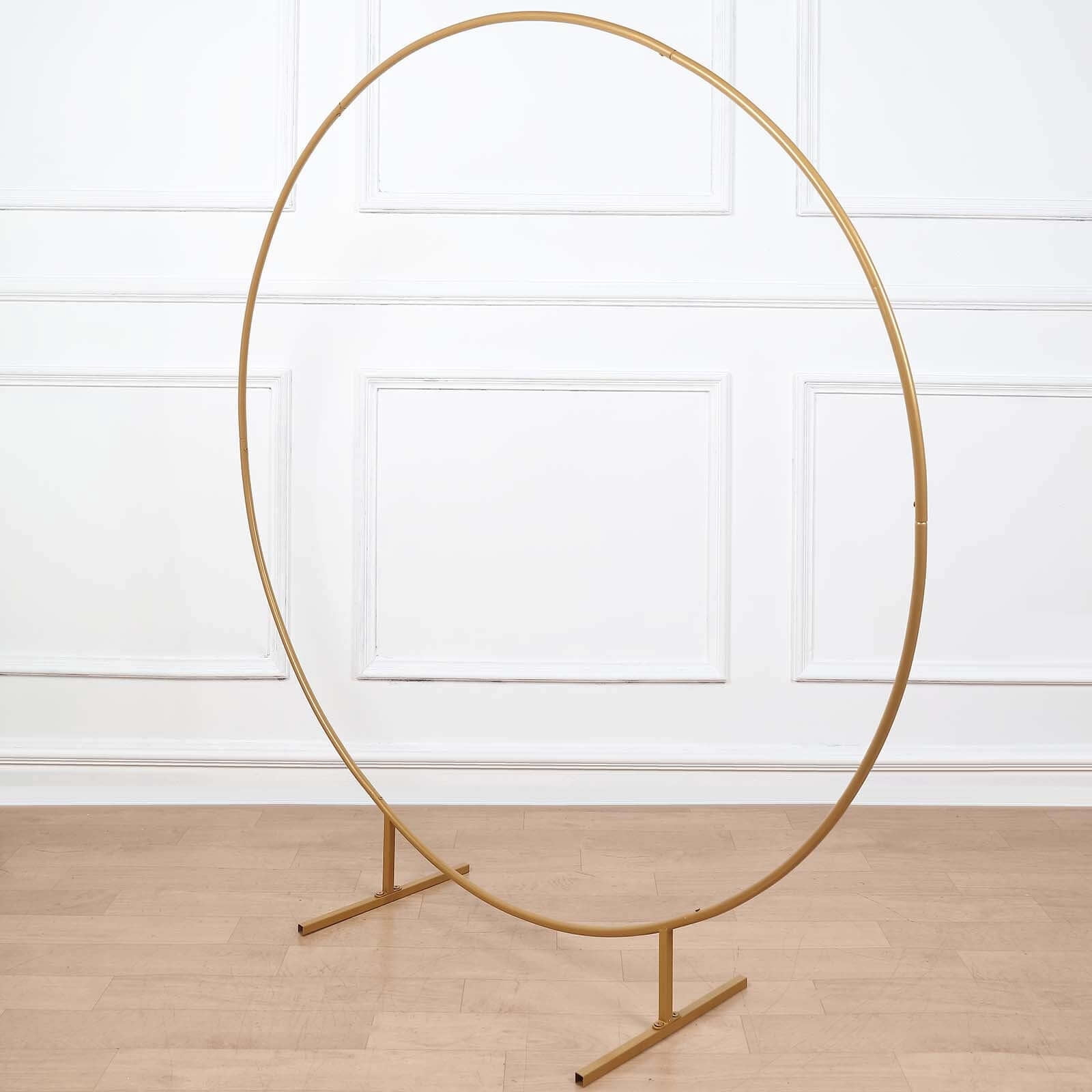 Efavormart 5ft Gold Metal Round Backdrop Stand for Wedding Arch and Party Decorations (Gold, 5ft) 75rjd