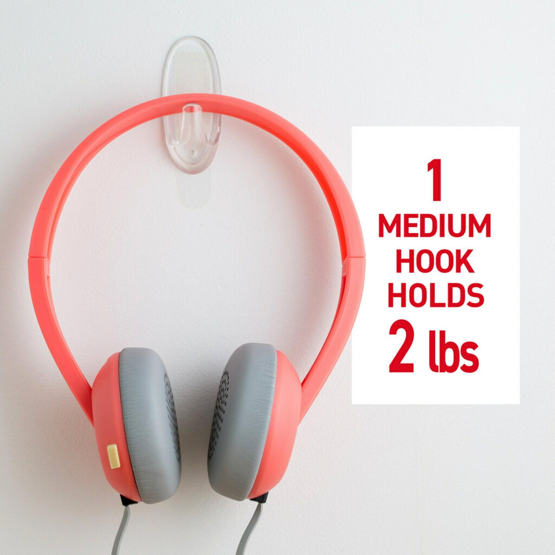 Command Medium Wall Hooks, Damage-Free Adhesive Hanging for Home Decor (Clear, 3 Pack) klafy