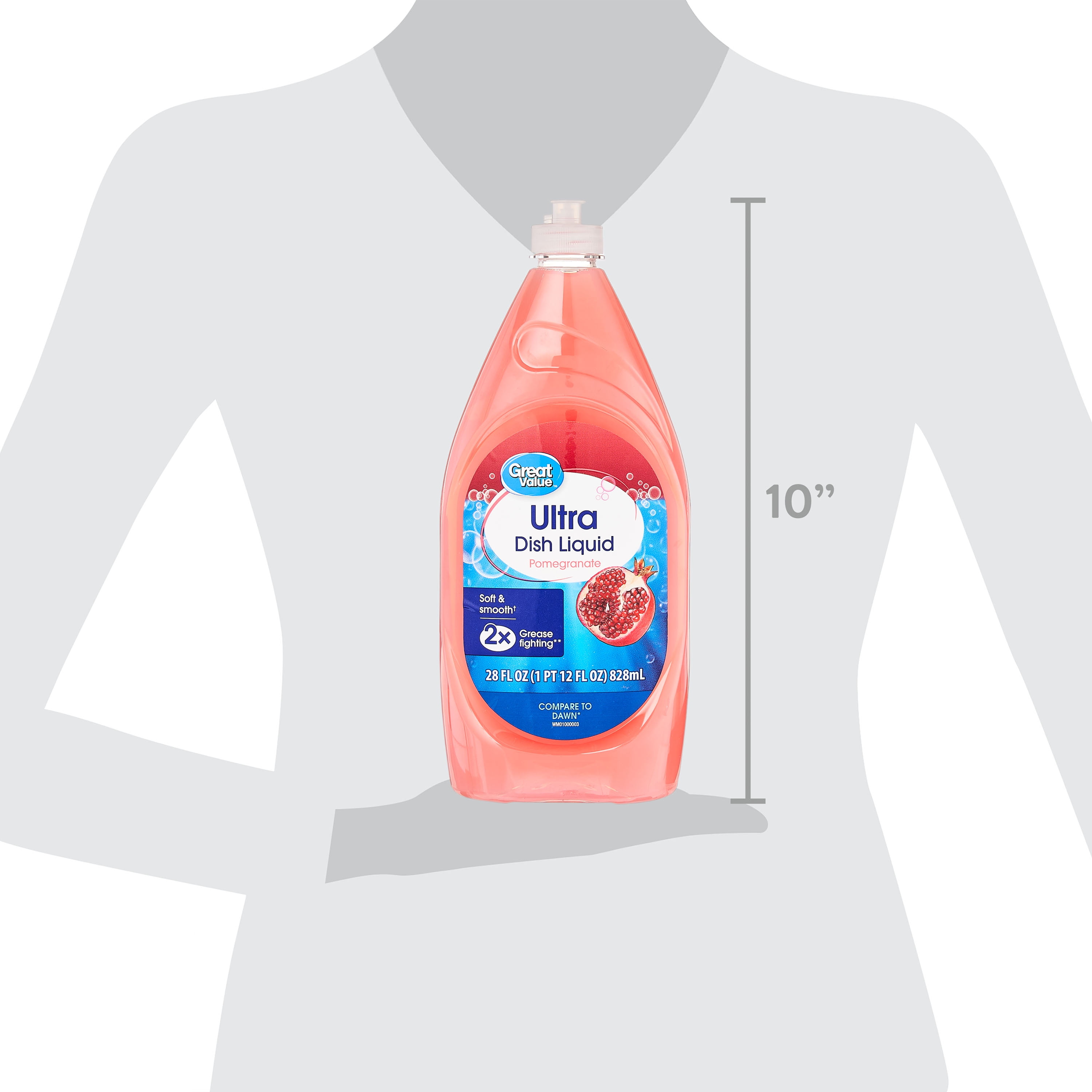 Great Value Ultra Dish Liquid Soap, Pomegranate Scent, Grease Fighting Formula (6 Pack, 28 fl oz) zeelp