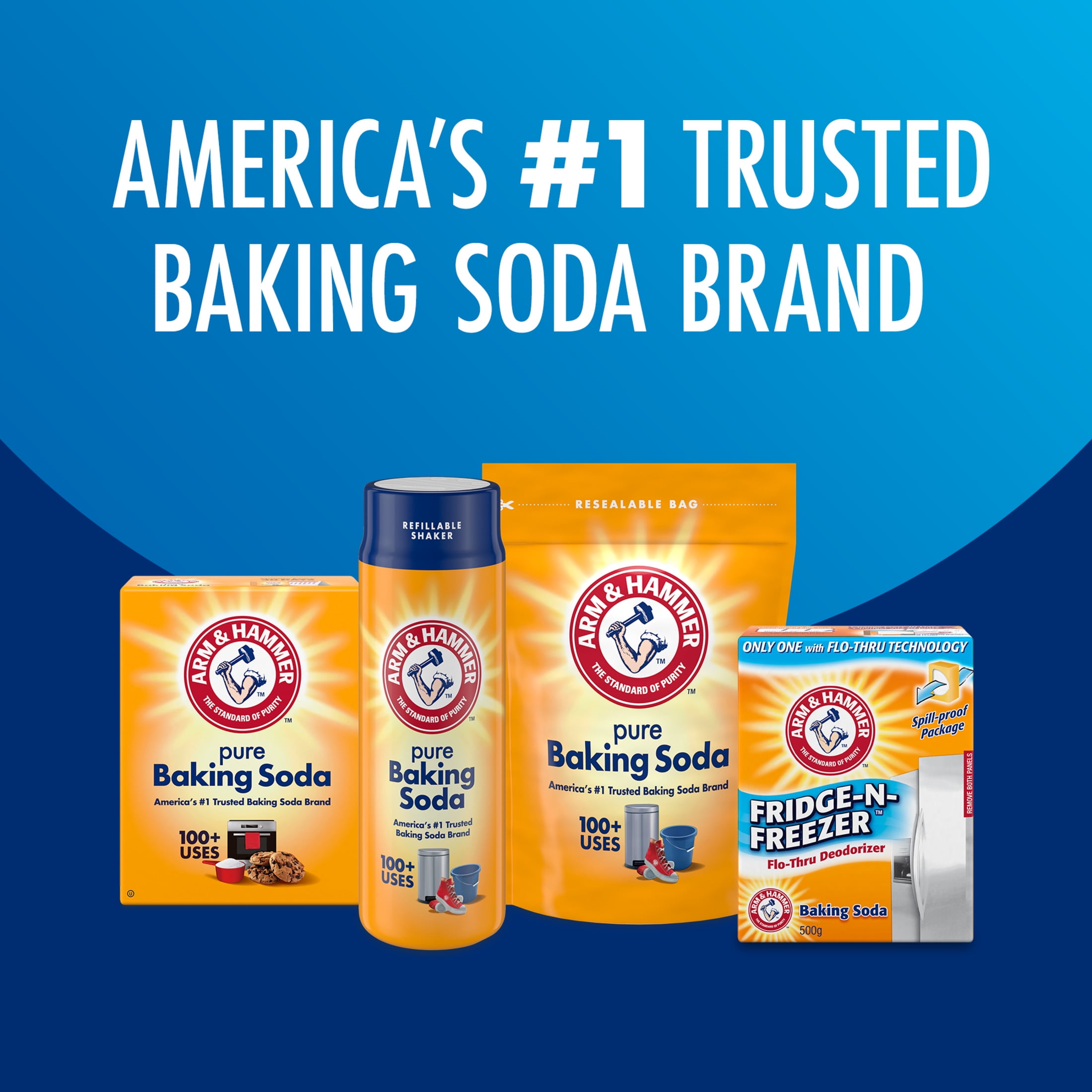 ARM & HAMMER Baking Soda, Multi-Purpose Pure Sodium Bicarbonate Powder (White, 10.8 lb) 6m71y