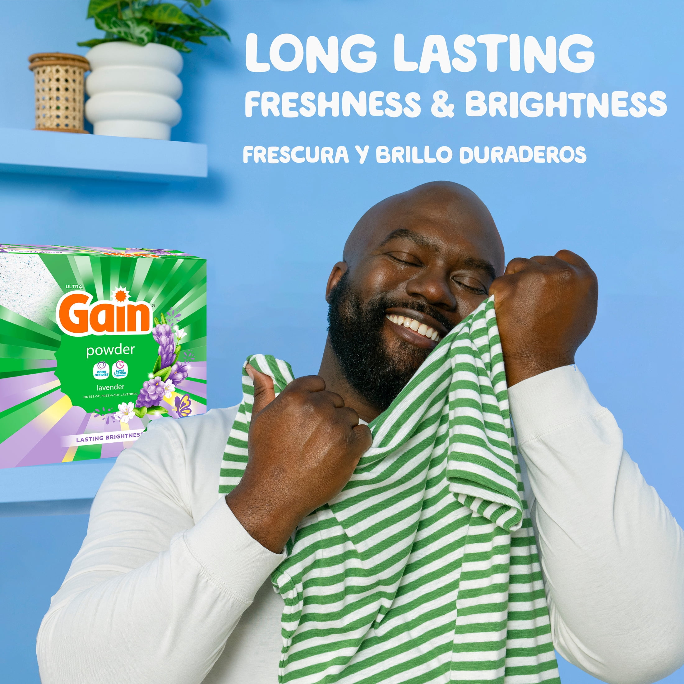 Gain Powder Laundry Detergent, Aroma Boost Lavender Scent, Long-Lasting Freshness (123 oz) rn2p3