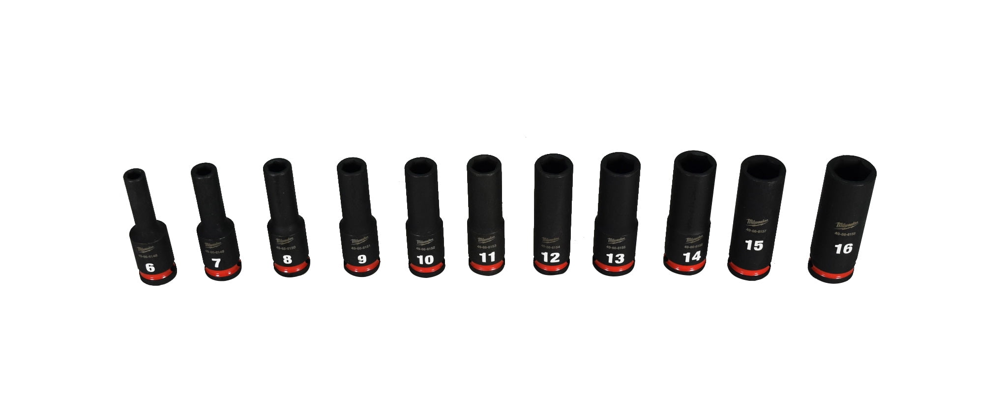 Milwaukee SHOCKWAVE 19-Piece 3/8 in Drive Metric Deep Well Impact Socket Set with PACKOUT Organizer (Black, 19-Piece) jrgl6