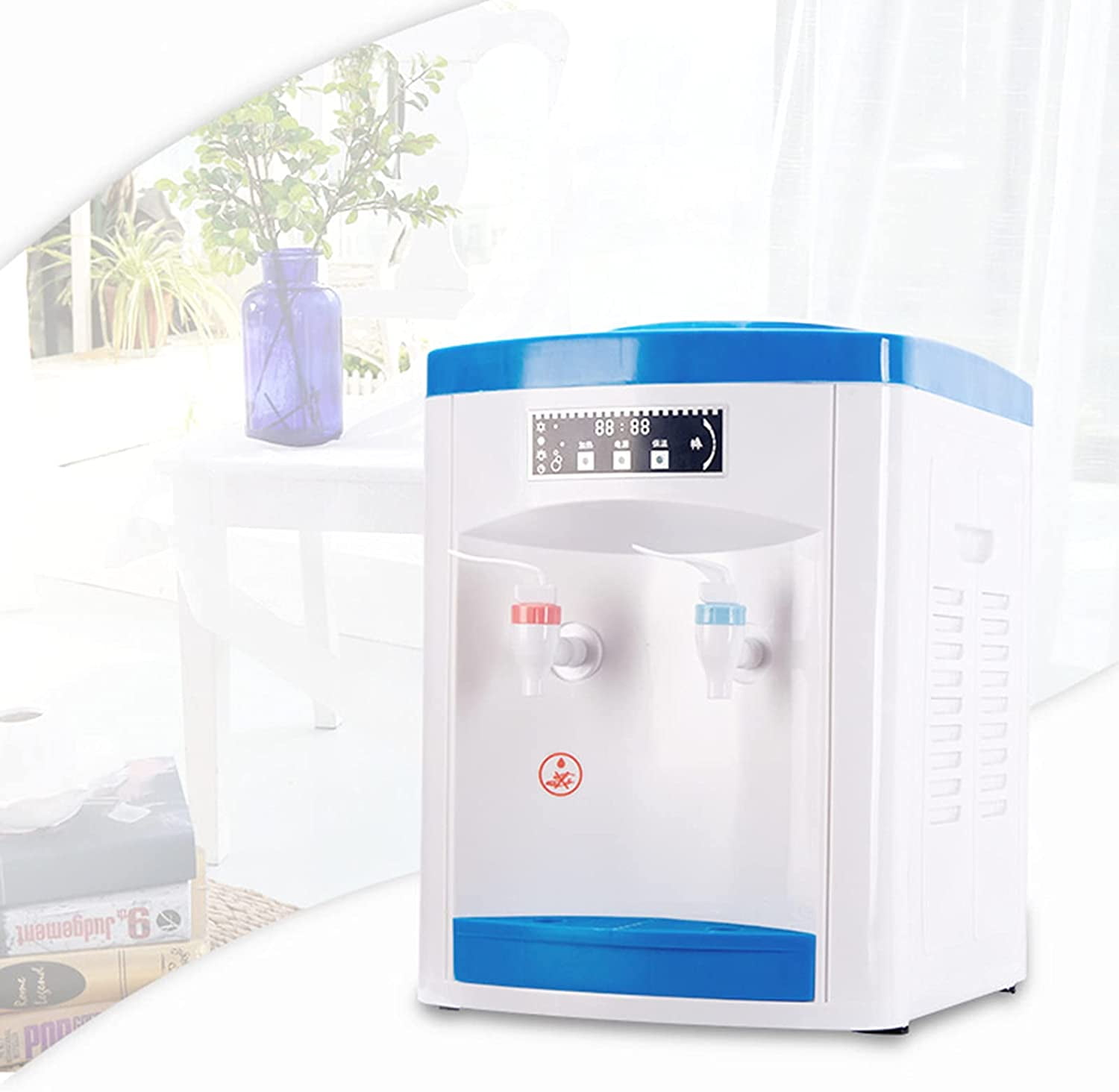 Dwellnix Electric Water Cooler Dispenser, Countertop Hot and Cold Water Station (White, 5 gal) 6d6fo