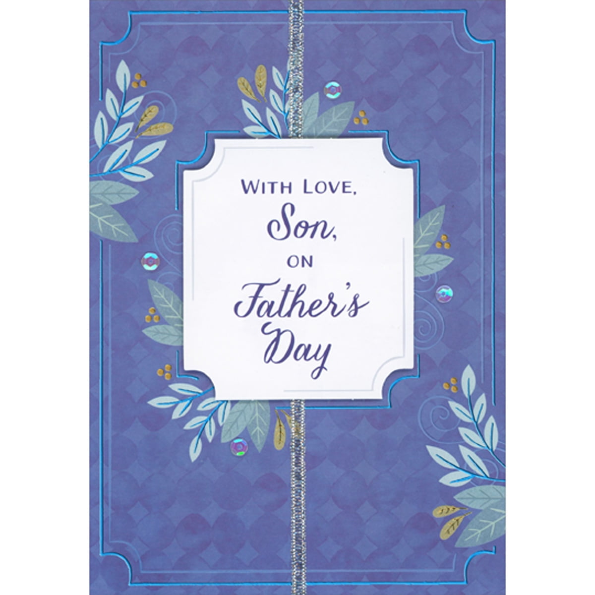 Designer Greetings Father's Day Card for Son, Hand Decorated 3D Banner Design (5.25 in x 7.5 in) 7huyn