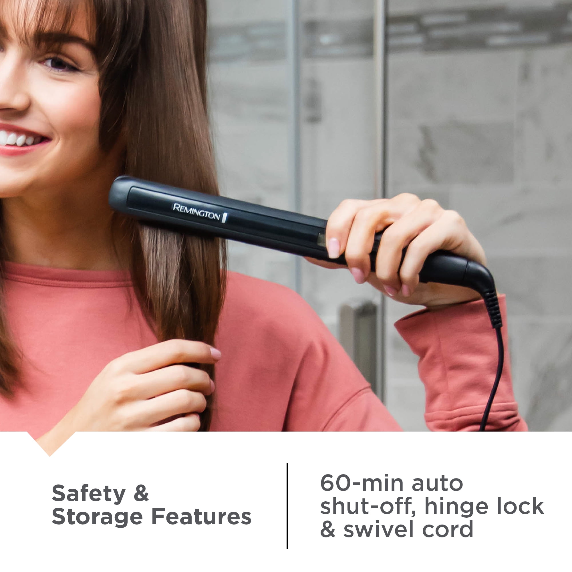 Remington Flat Iron with Anti-Static Technology and Ceramic Titanium Plates (1 in) r1vo2