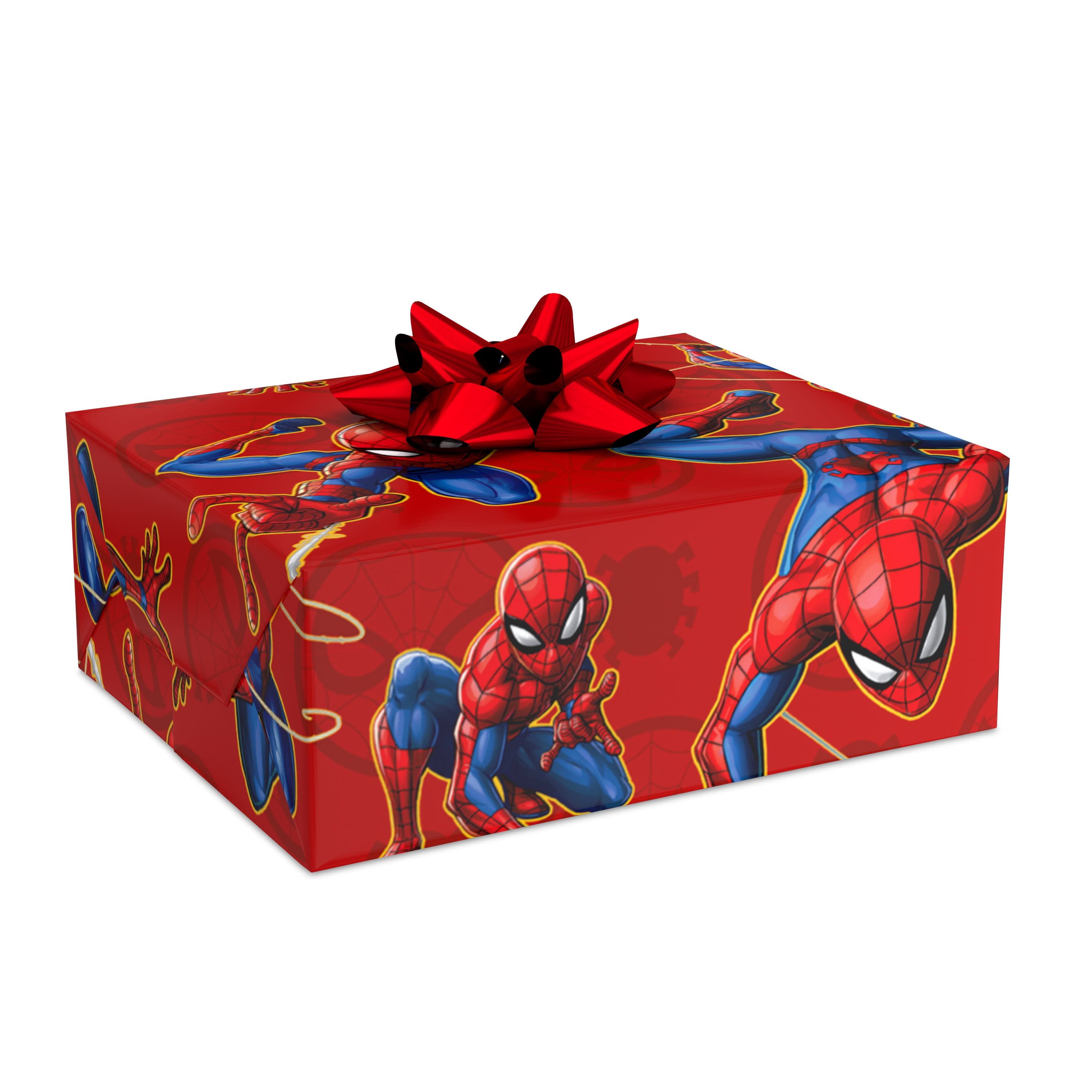 Hallmark Marvel Spider-Man Gift Wrapping Paper (Red, 22.5 sq. ft.) iyals