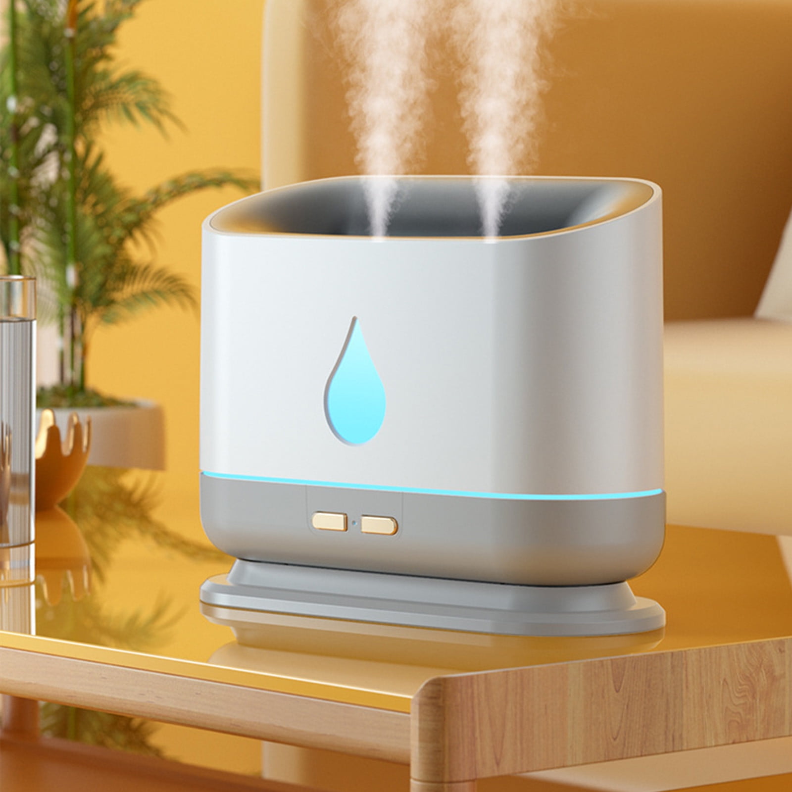 Naittoop 1000mL Ultrasonic Humidifier for Bedroom and Home, Quiet Essential Oil Diffuser with 360 Degree Mist (White, 33.8 fl oz) gs9ne