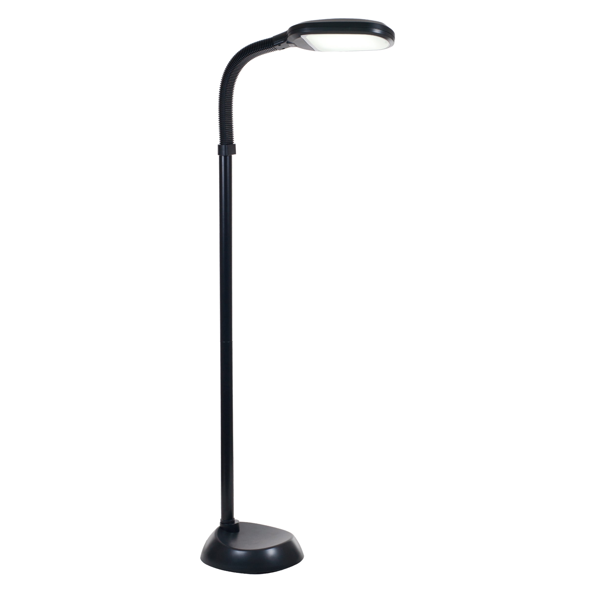 Somerset Home Natural Sunlight LED Floor Lamp, Dimmable Gooseneck Task Light (Black, 62.5 in) d4mee