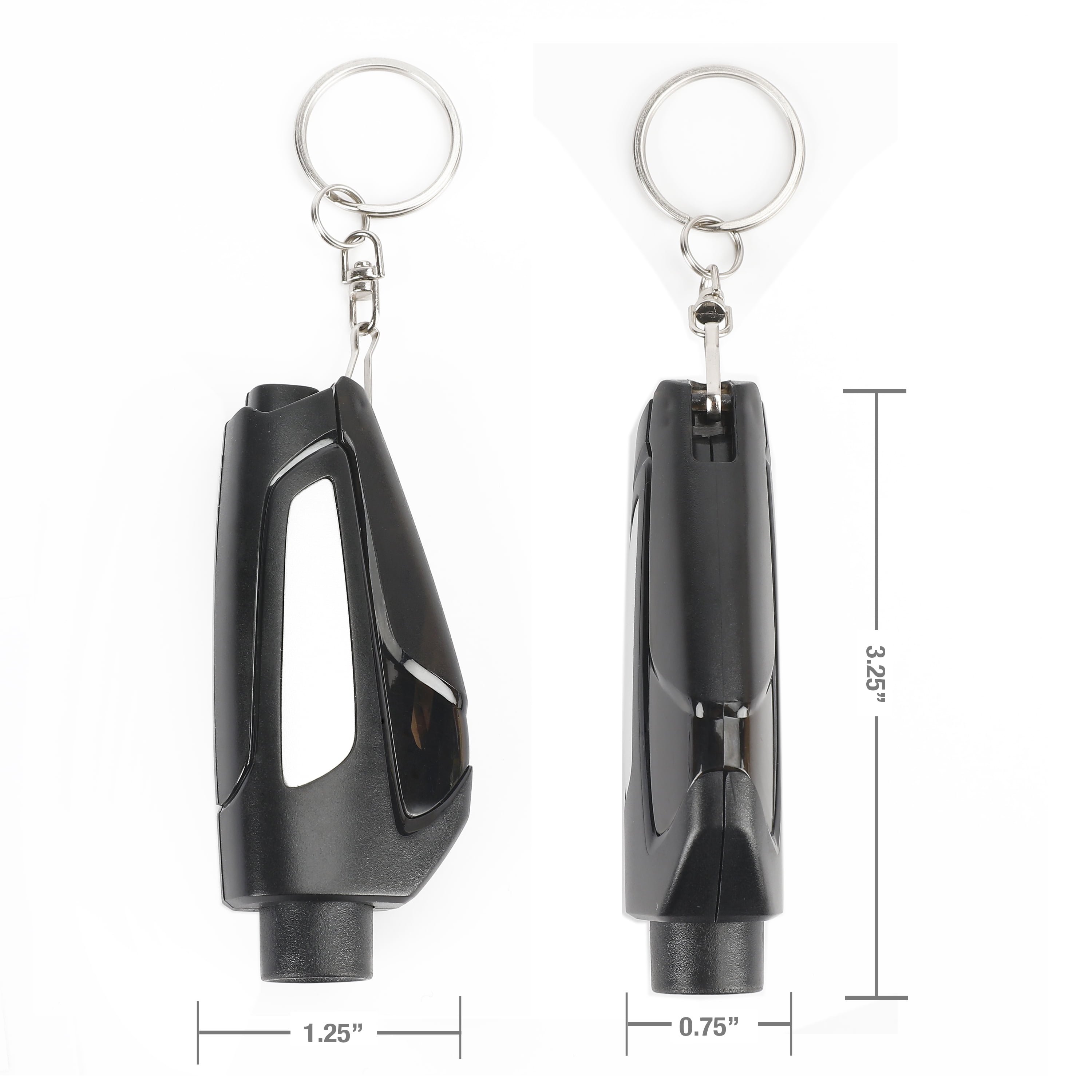 Auto Drive 2-in-1 Emergency Keychain Rescue Tool with Seat Belt Cutter and Window Breaker (Black, 1 oz) d1tiv