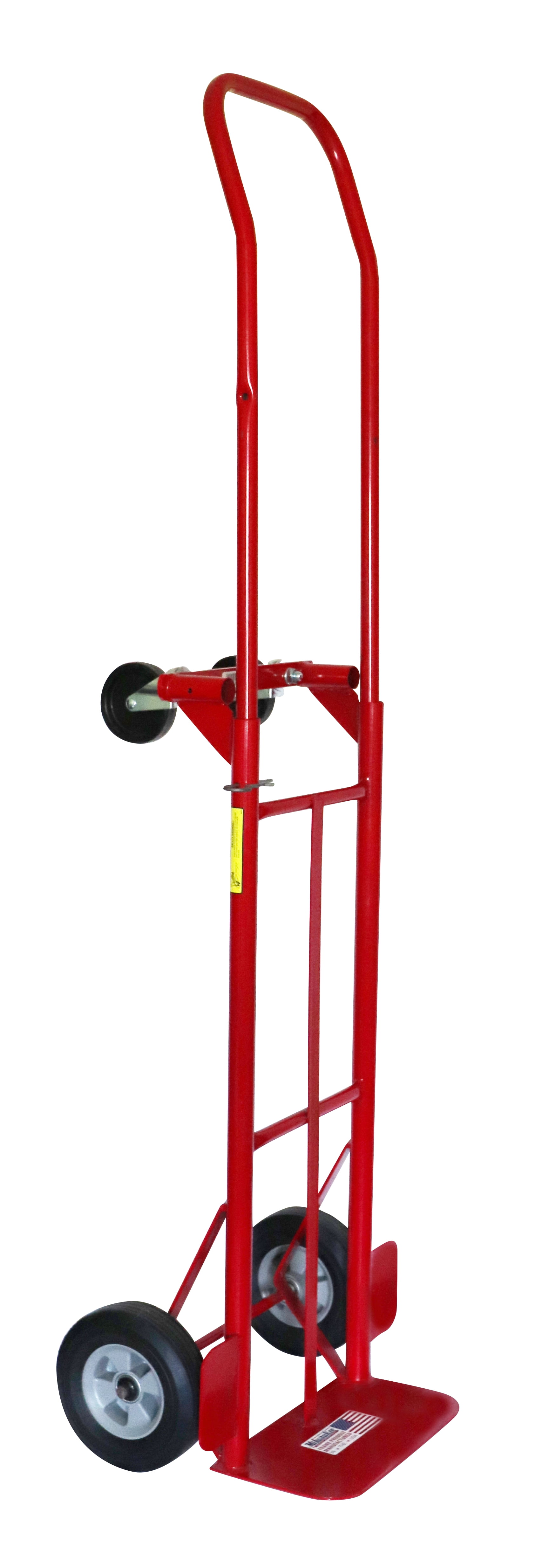 Milwaukee Convertible Hand Truck, Heavy-Duty Steel Dolly with Puncture-Proof Tires (600 lb Capacity, 47 in Height) y92w3