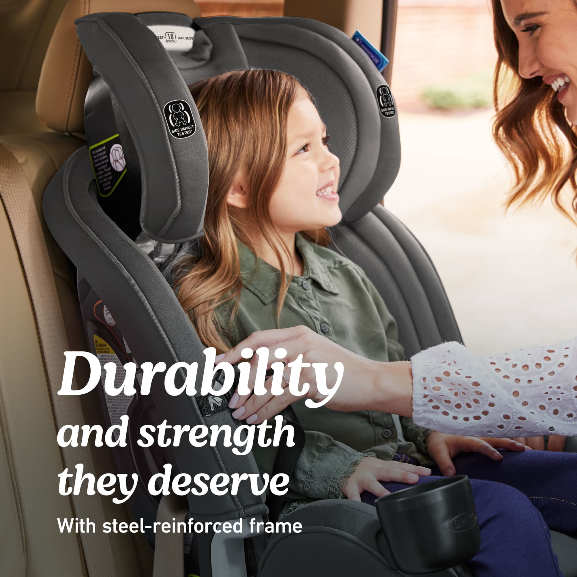 Graco SlimFit3 LX 3-in-1 Convertible Car Seat, Space-Saving Design (Grey, 1 Count) gu72z