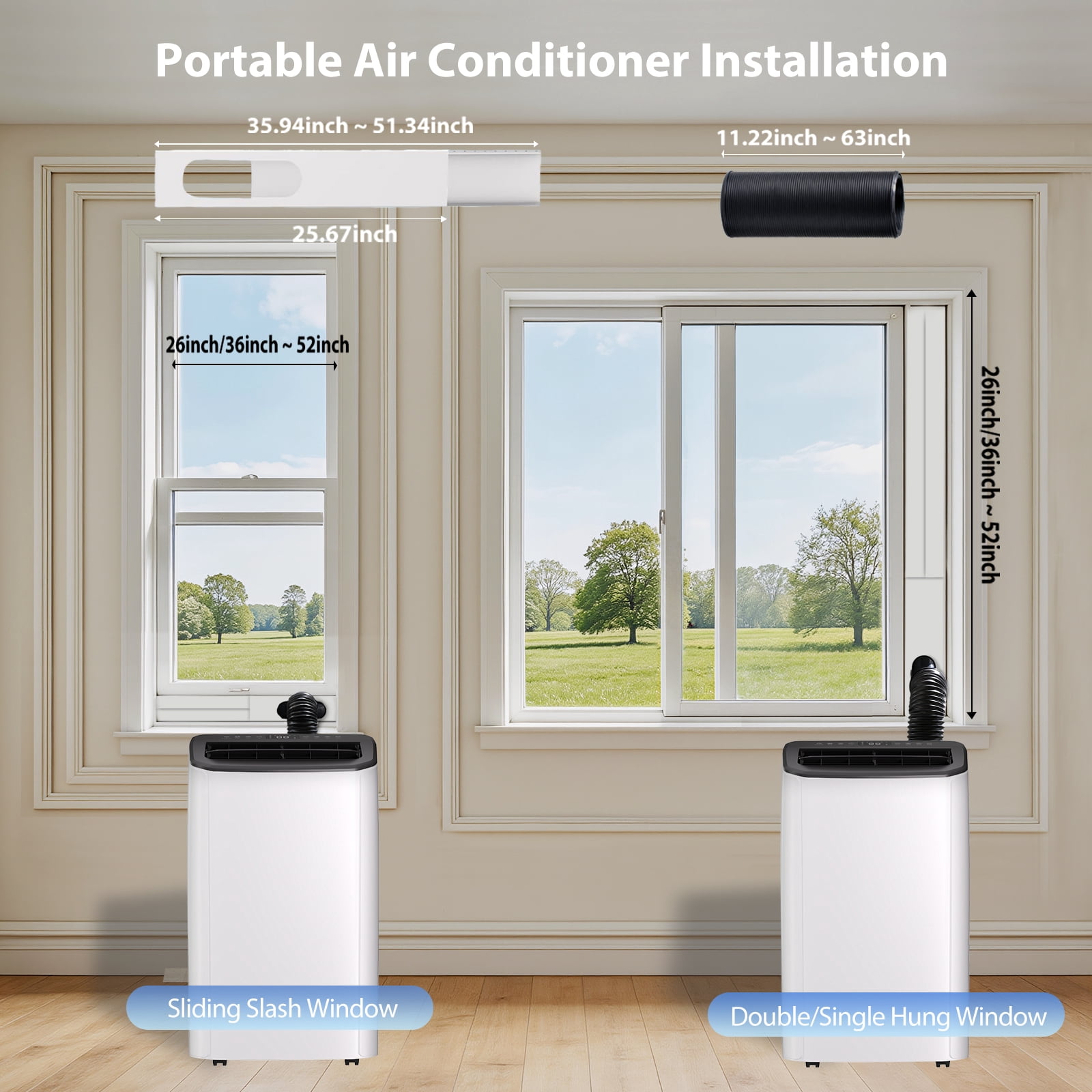Patbrela 14000 BTU Portable Air Conditioner with Remote Control, 3-in-1 Cooling Dehumidifier and Fan for Rooms up to 800 sq ft nxgma