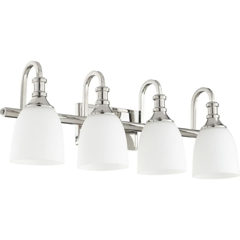 Bailey Street Thornfield Mews 4-Light Vanity Light Fixture (Polished Nickel, 27.75 in W x 10.5 in H) hrbcs
