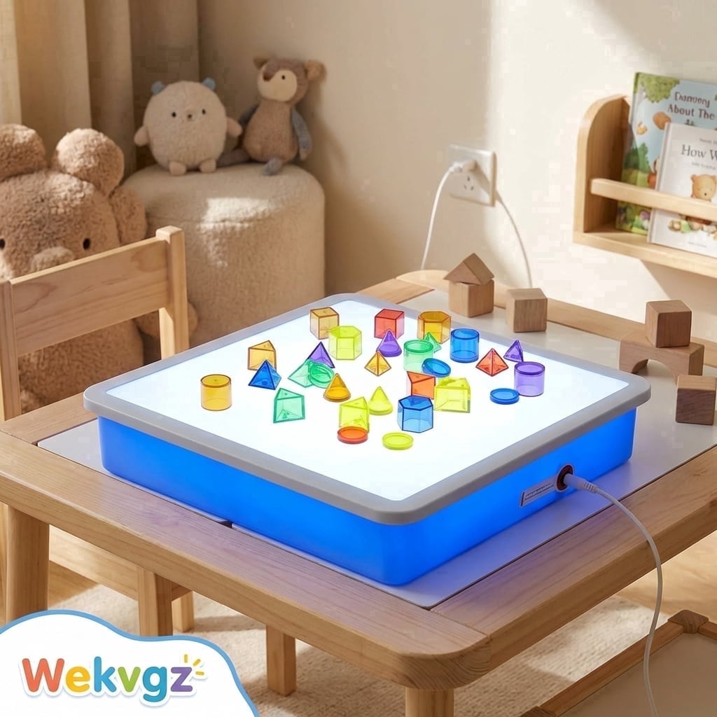 Wekvgz LED Light Box for Kids Sensory Drawing and Tracing Table (Adjustable Brightness, 15.7 in x 11.6 in) mkq5d