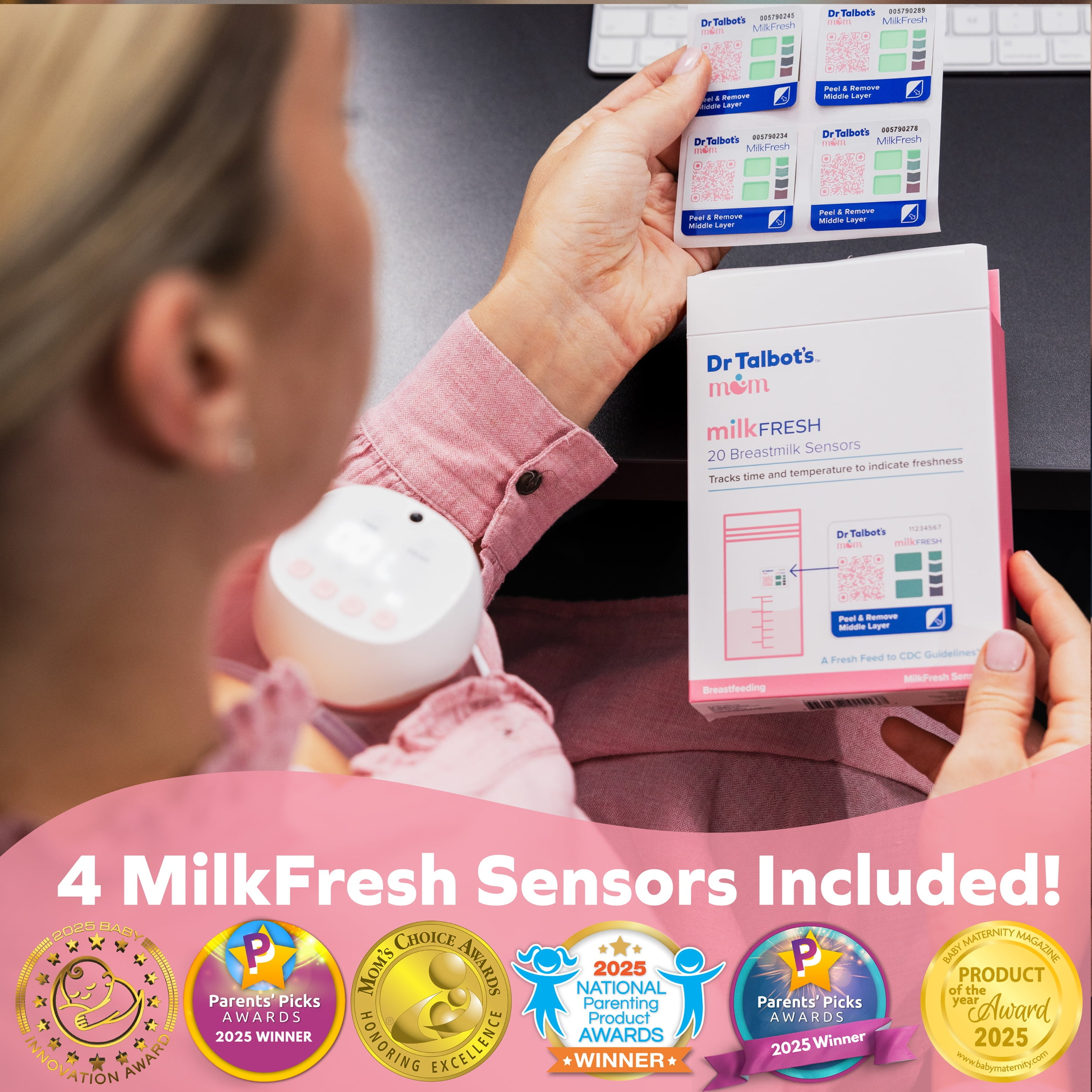 Dr. Talbot's Mom Breastmilk Storage Bags with MilkFresh Sensors (50 Count) 8kzzk