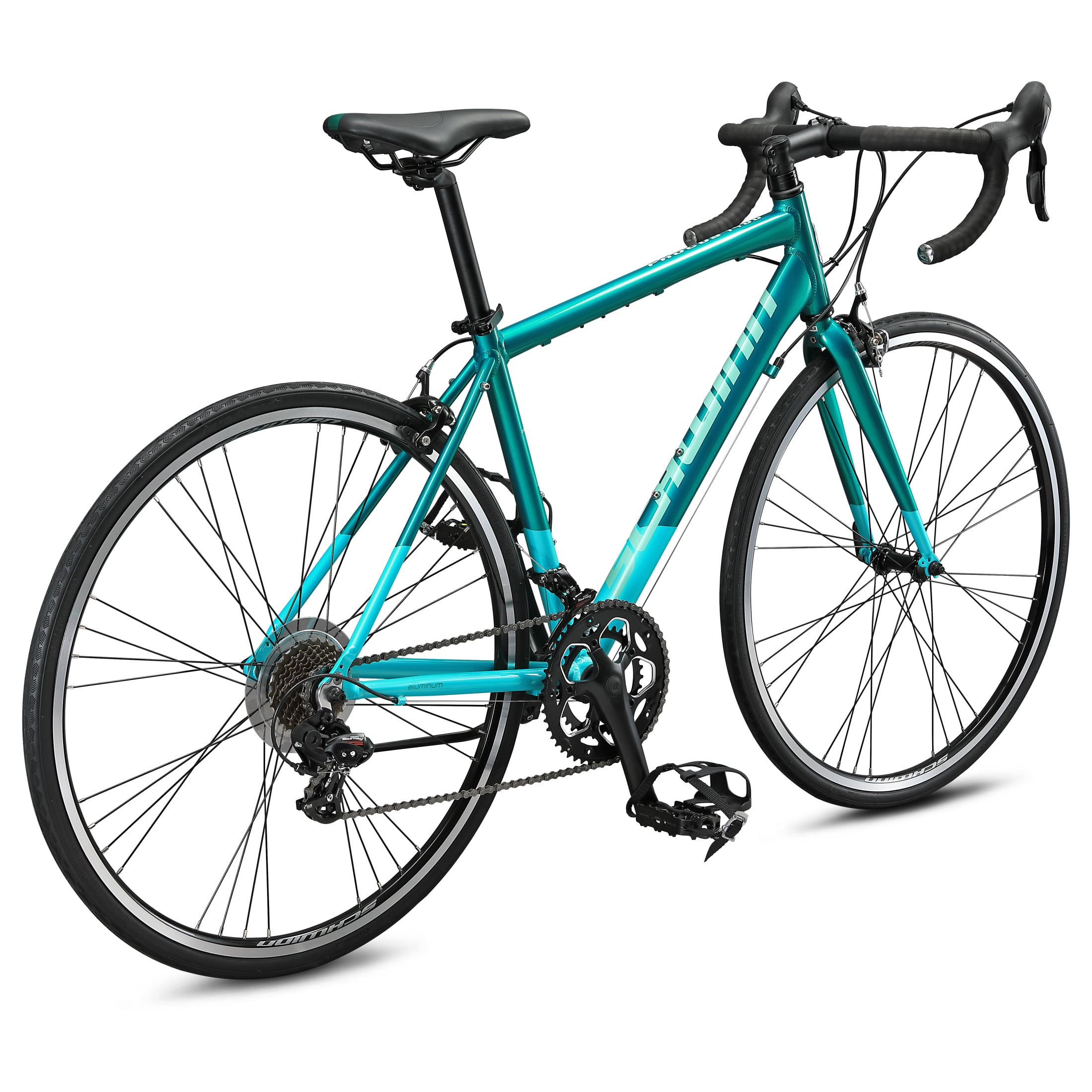 Schwinn Phocus 1400 Road Bike, Lightweight Aluminum Frame, 14-Speed Drivetrain (Teal, 700c Wheels) uvn0i