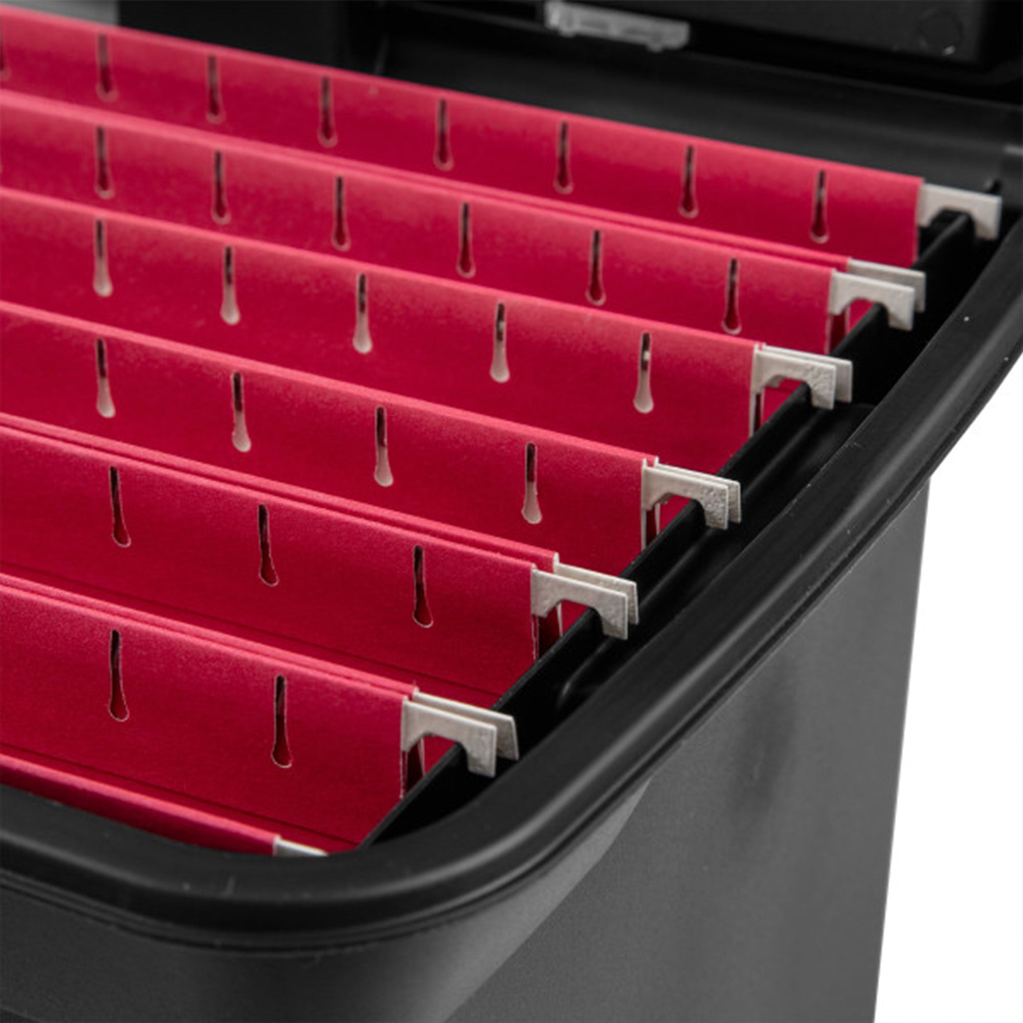 Sterilite Portable Lockable File Box with Lid Storage and Handle (Black, 4 Pack) wwfav