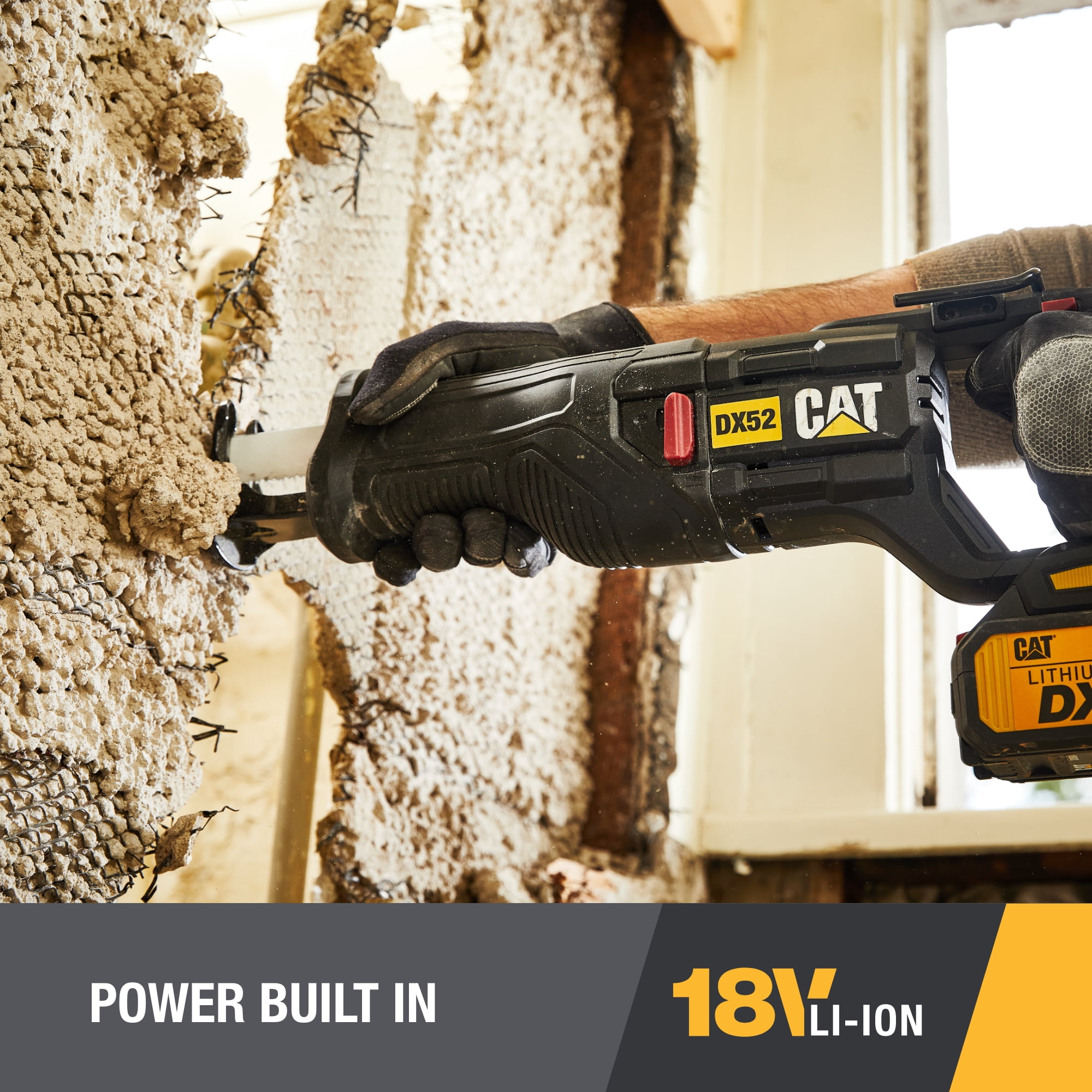 Caterpillar DX52 18V Cordless Brushless Reciprocating Saw with 4.0Ah Battery and Charger (1.19 in Stroke) 439vh