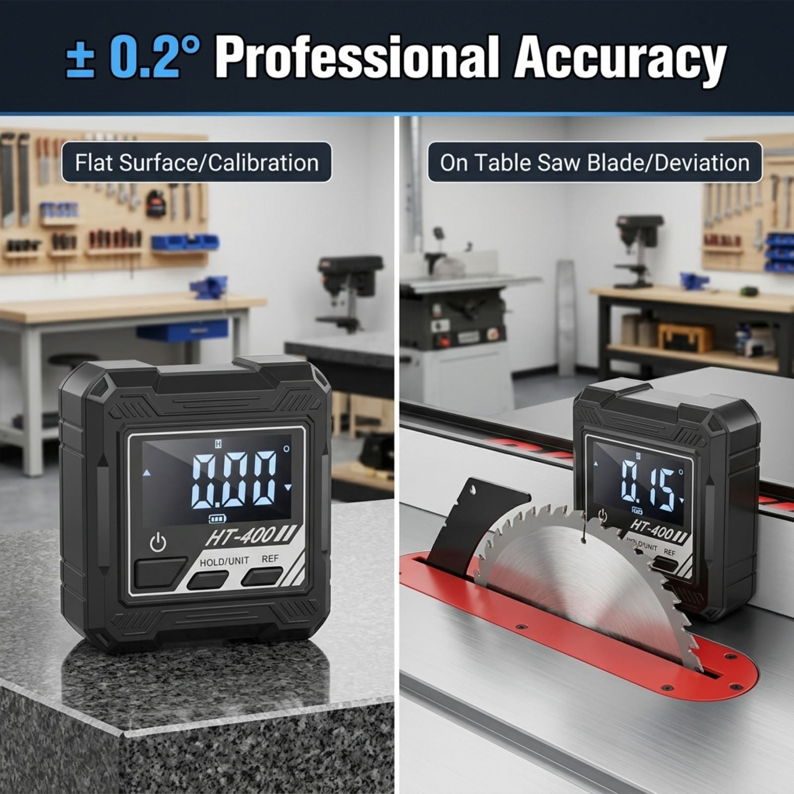 Wakehye Magnetic Digital Angle Gauge, V-Groove Inclinometer Level Box for Carpentry and Table Saw (Black, 1 Pack) j0jqy