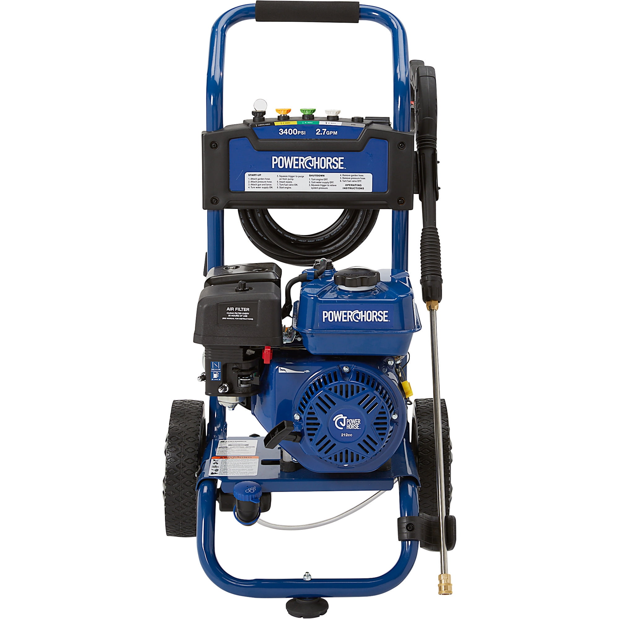 Powerhorse Gas Cold Water Pressure Washer (3400 PSI, 2.7 GPM) 168no