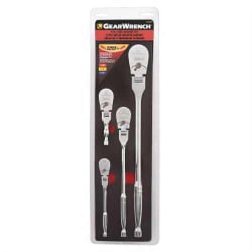 GEARWRENCH 120XP Flex Teardrop Ratchet Set, Full Polish Finish, 4-Piece (1/4 in, 3/8 in, 1/2 in Drive) c1s08