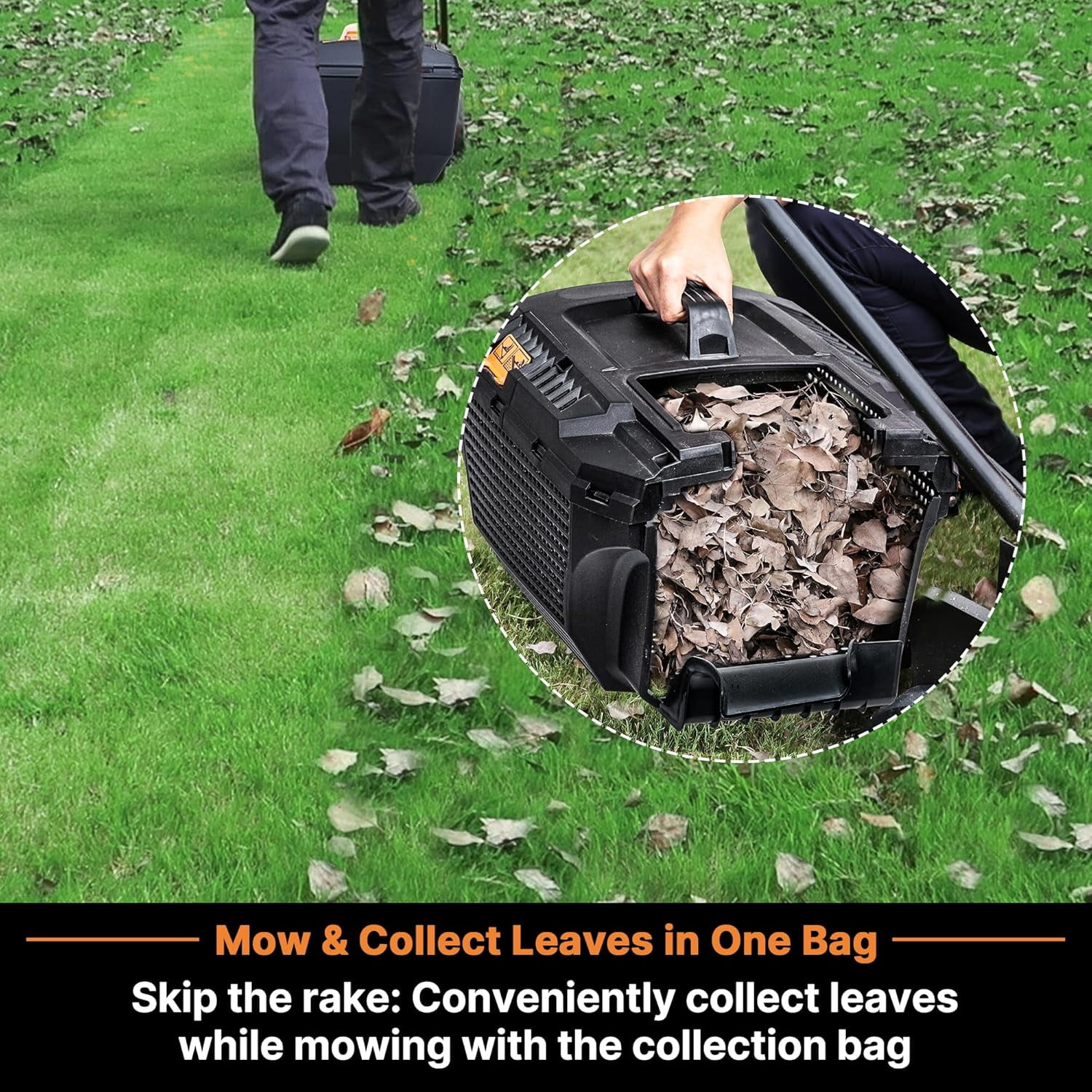 LawnMaster 24V Max Cordless Lawn Mower and Leaf Blower Combo Kit (13-inch Deck, 2x4.0Ah Batteries) e5lbq