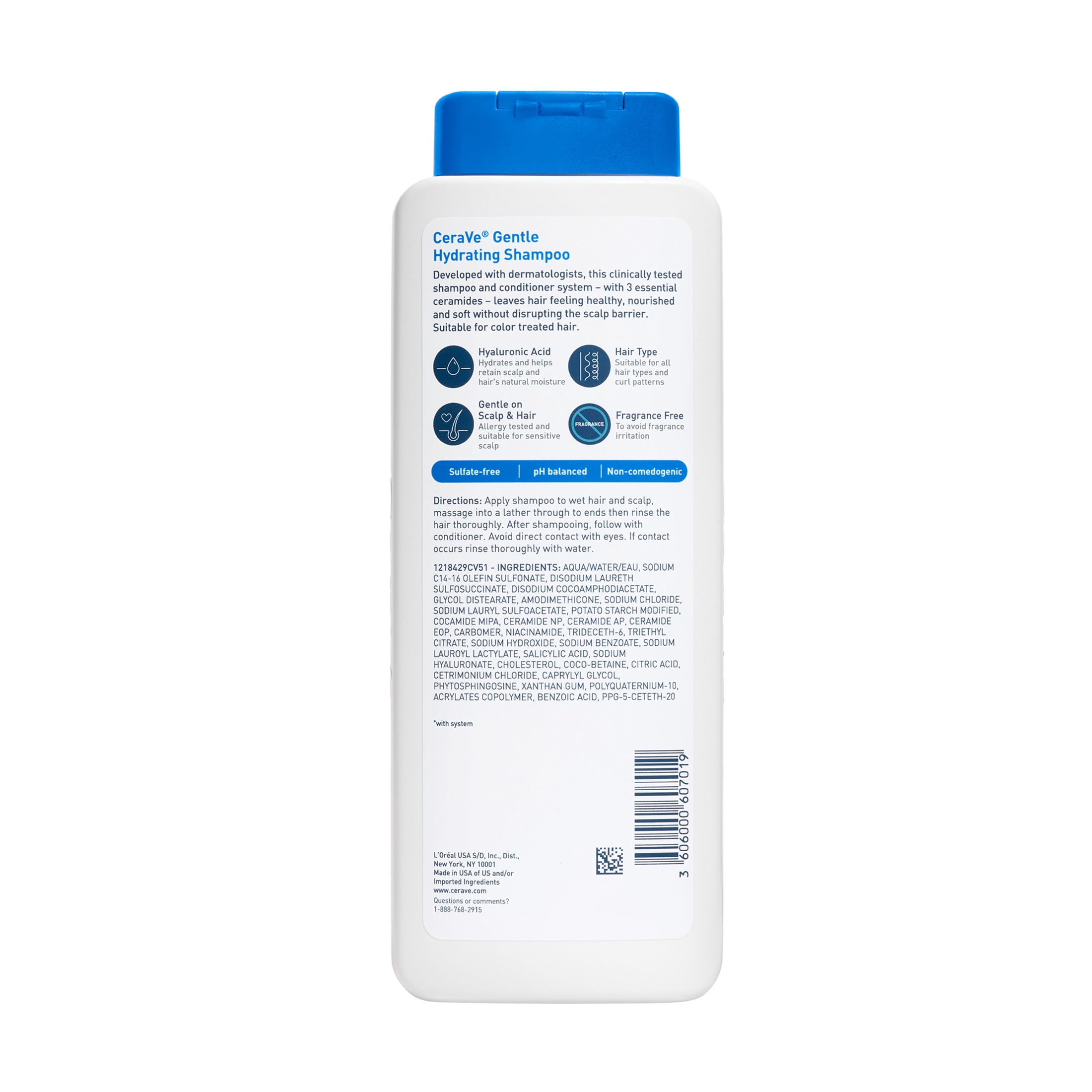 CeraVe Gentle Hydrating Shampoo for Normal to Dry Scalp and Hair (12 fl oz) wq9f1