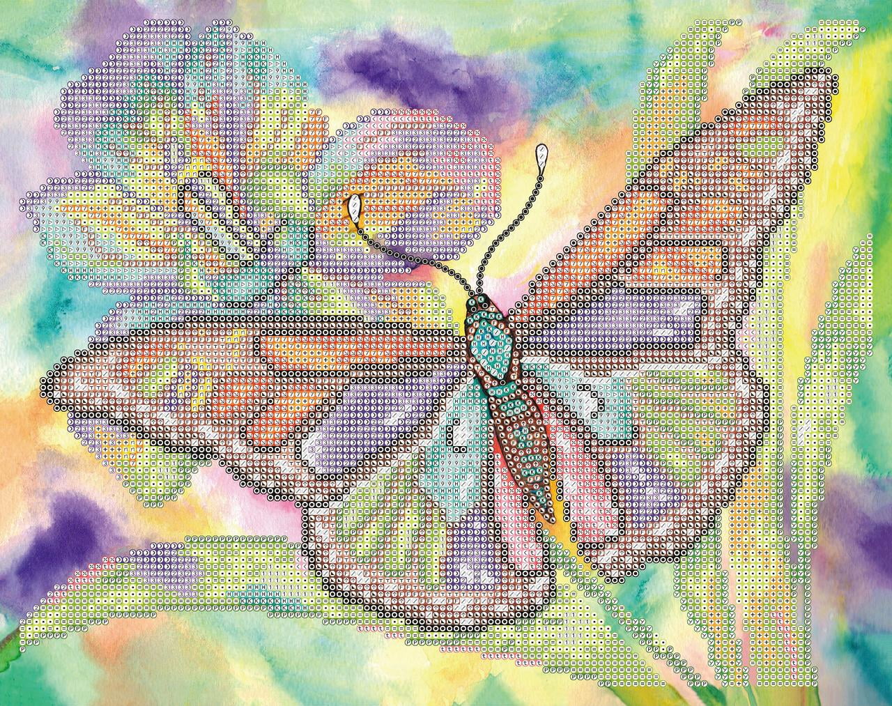 DIAMOND DOTZ Watercolor Butterfly Diamond Painting Kit (Multicolor, 11 in x 14 in) ryf06