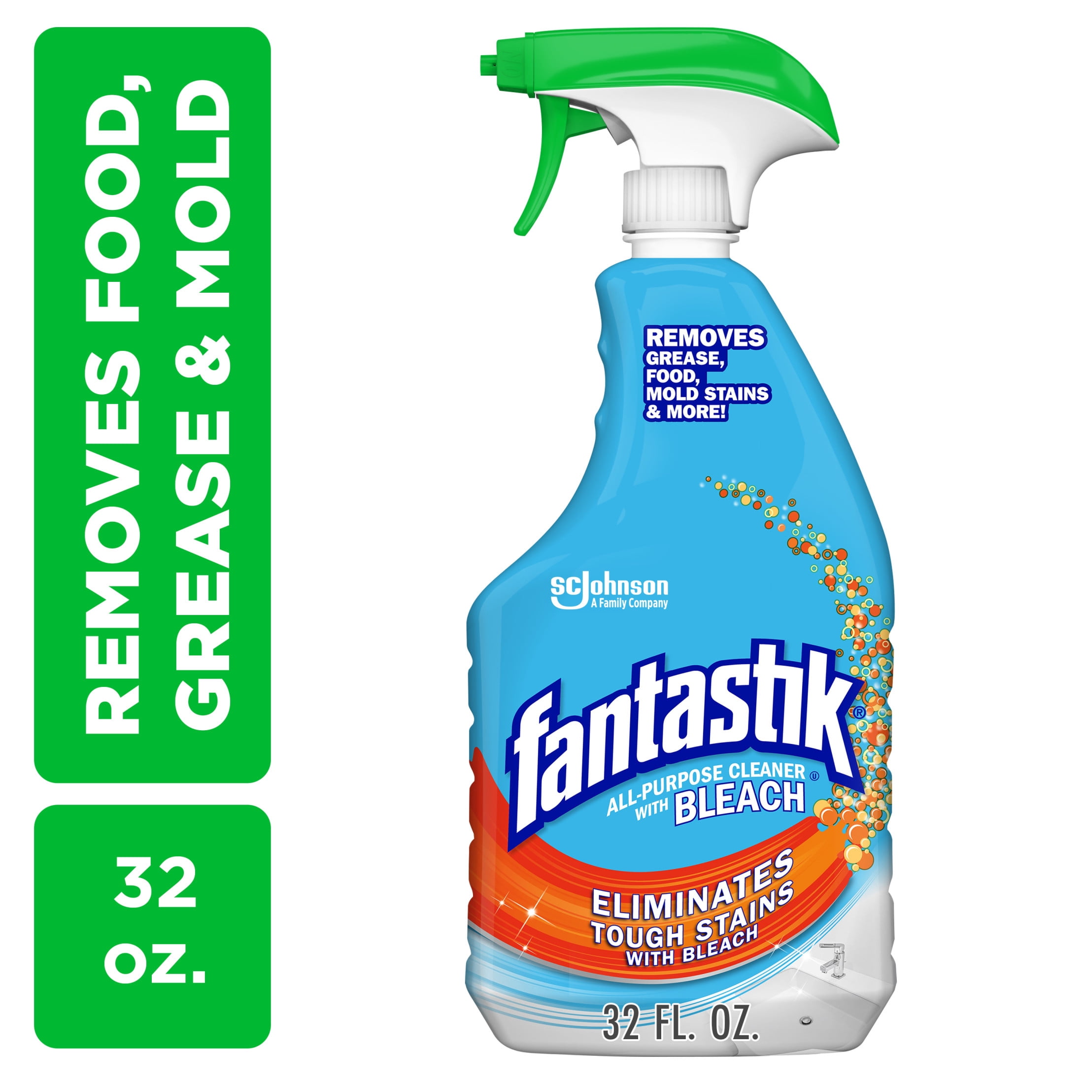 Fantastik All-Purpose Cleaner with Bleach, Heavy-Duty Multi-Surface Disinfectant (32 fl oz) fqr5b
