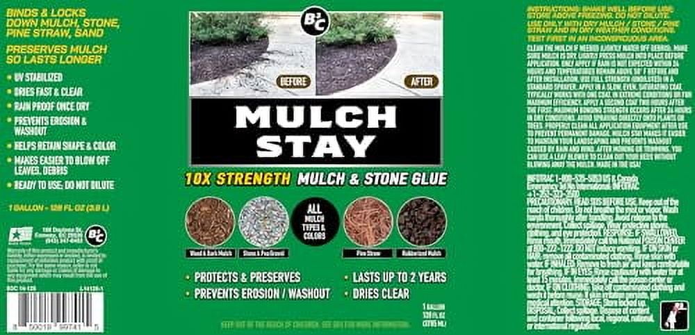 MULCH STAY Landscape Adhesive and Stone Preservative (Clear, 256 fl oz, 2 Pack) m02gz