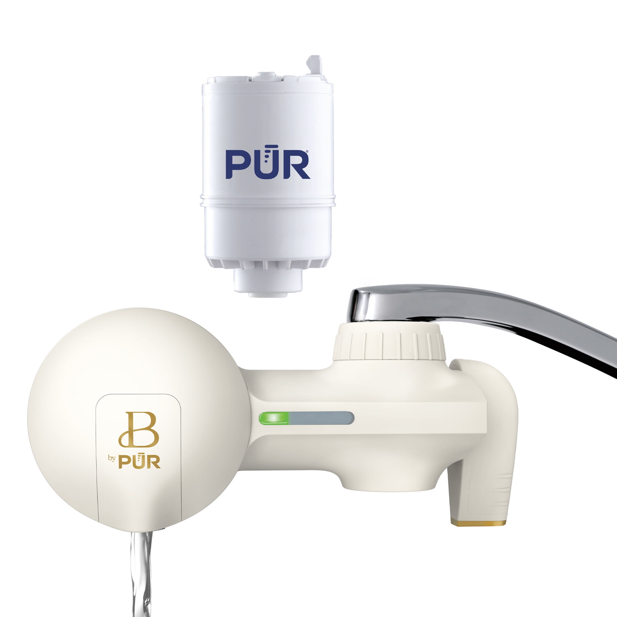 PUR Faucet Mount Water Filtration System with Filter (White Icing, 100 Gallon Capacity) yfd1r
