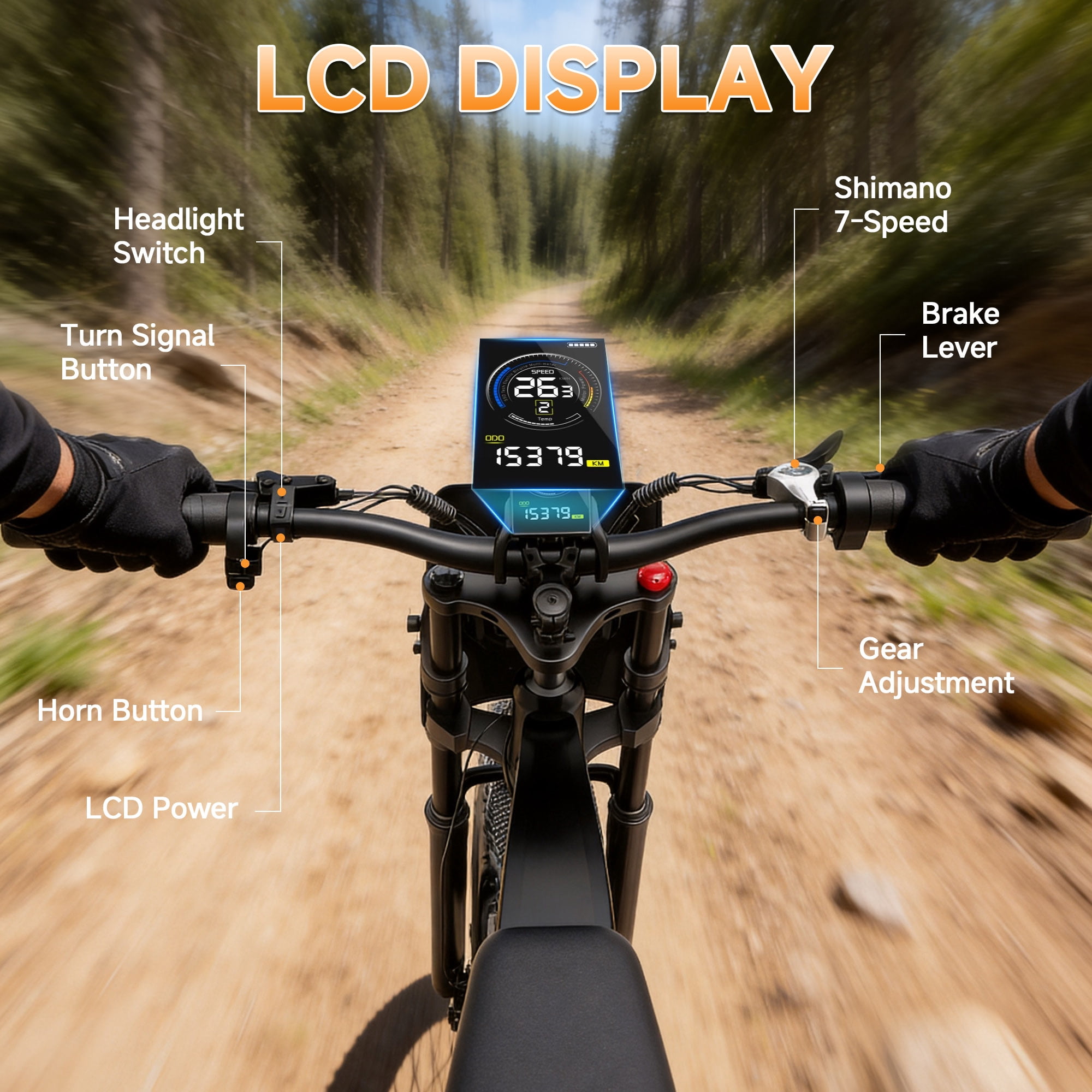 Bluvall 3000W Electric Dirt Bike, All-Terrain Fat Tire E-Motorcycle, Full Suspension & Hydraulic Brakes (Black, 20 in) 7y1ky
