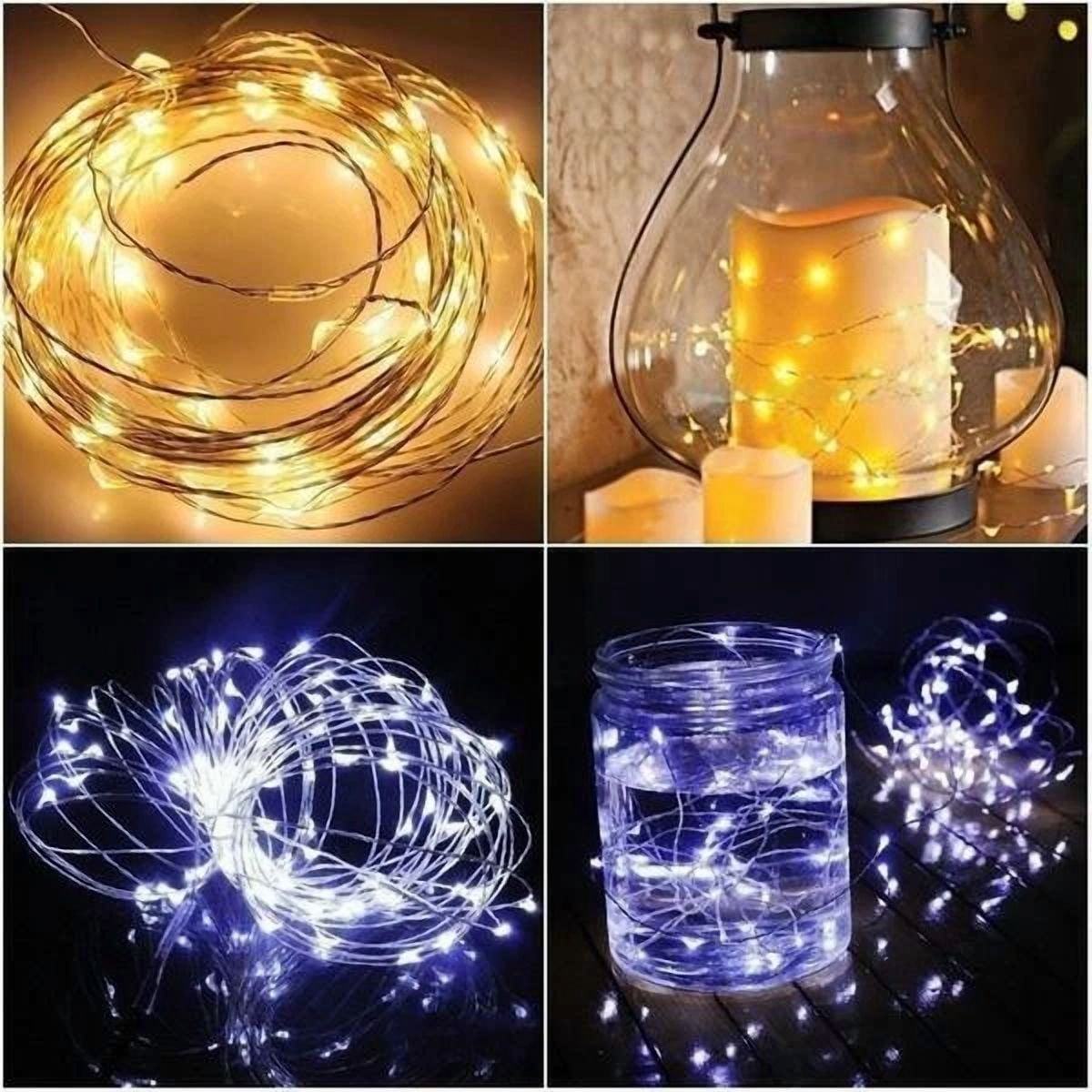 YANI LED Fairy String Lights, Warm White Decorative Lighting with Timer (6 ft) kclkg