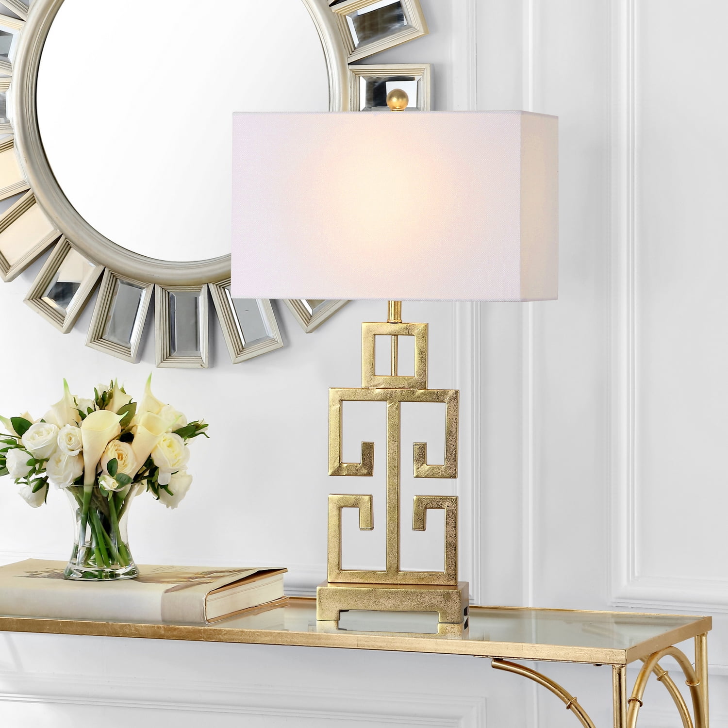 Safavieh Greek Key Table Lamp (Antique Gold, 29 in) 0d2fn
