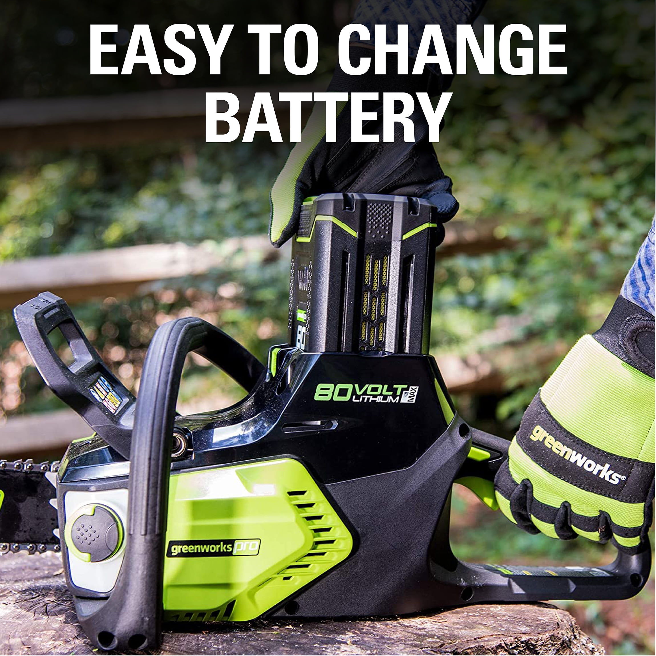 Greenworks Pro 80V 16-inch Cordless Brushless Chainsaw (Black, 16 in) psf3f