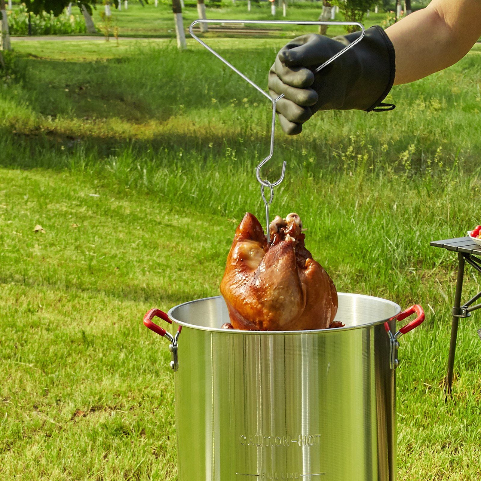 Masterbuilt 30QT Aluminum Turkey Deep Fryer Kit with High-Pressure Burner (30 qt, Silver) r0yli