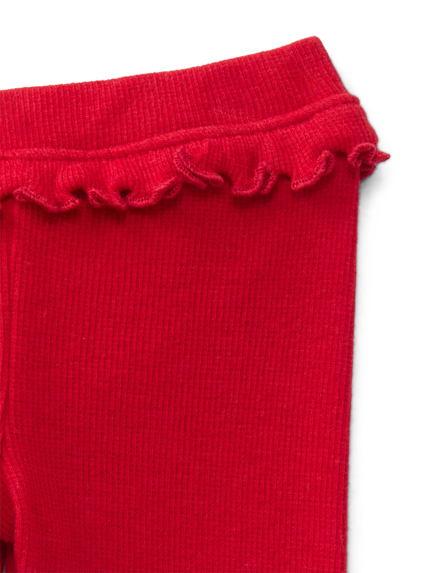 Garanimals Baby Girls Flutter Ribbed Leggings (Red, 0M-24M) 8fdd1
