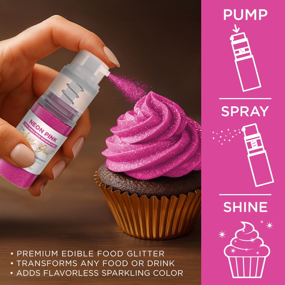 Bakell Tinker Dust Edible Glitter for Drinks and Desserts (Neon Pink, 0.1 oz) 28148 - Image 9
