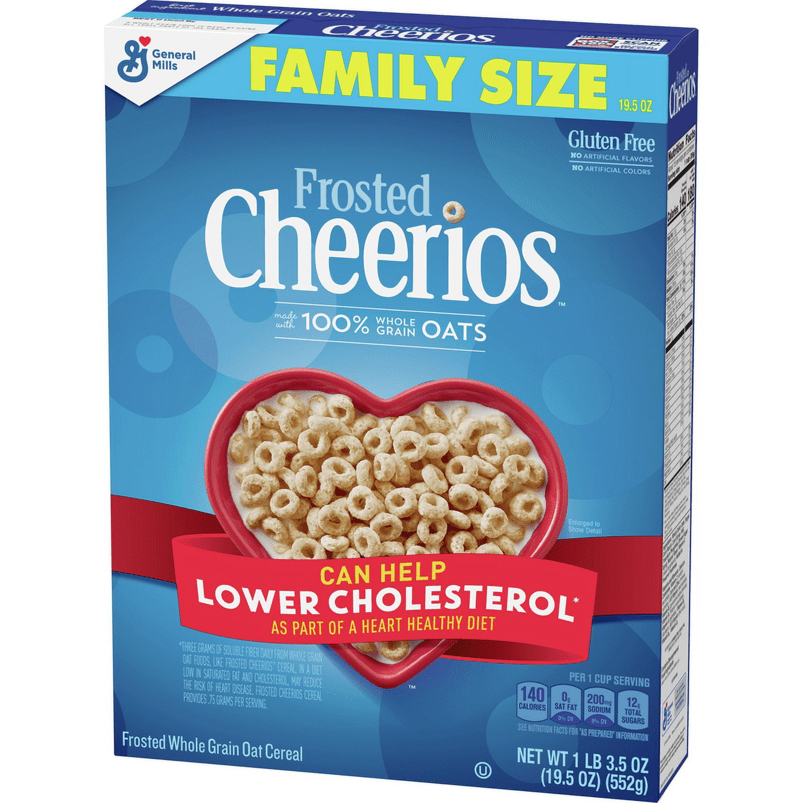 Cheerios Frosted Breakfast Cereal with Whole Grain Oats (Gluten Free, 19.5 oz) oclmo