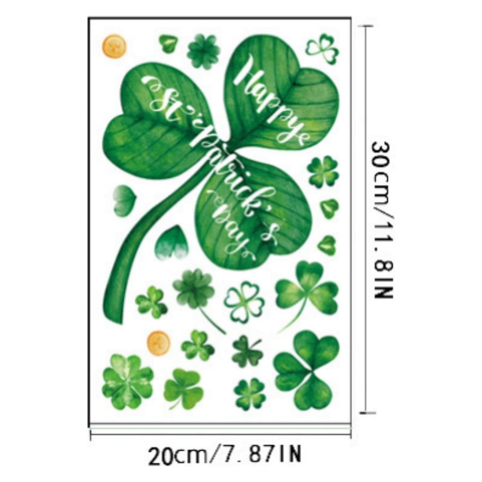 Aihimol St. Patrick's Day Window Clings Shamrock Decals (4 Sheets) 49vpn - Image 3
