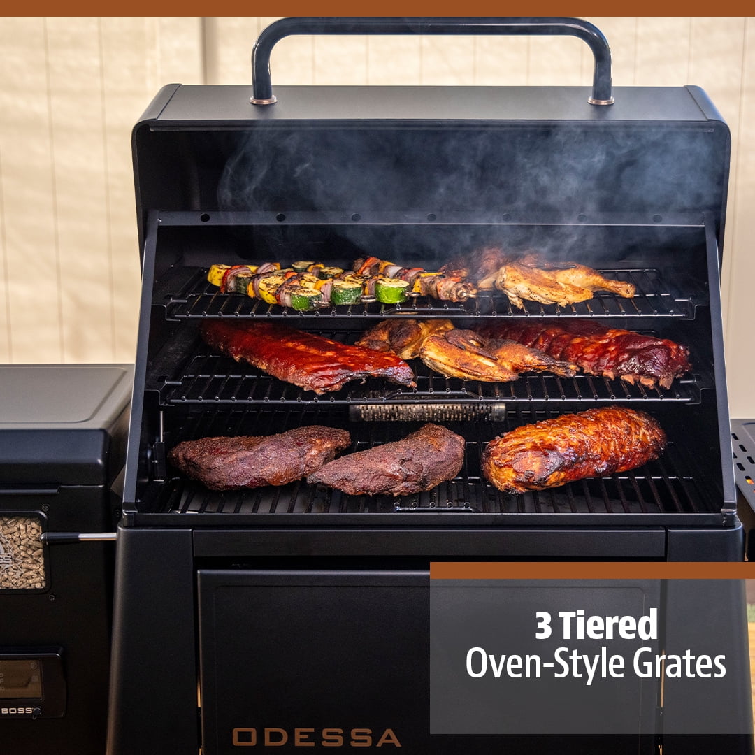 Pit Boss Onyx Series Odessa Wood Fired Pellet Grill with Wi-Fi and Bluetooth (Black, 1323 sq in) 0n6lp