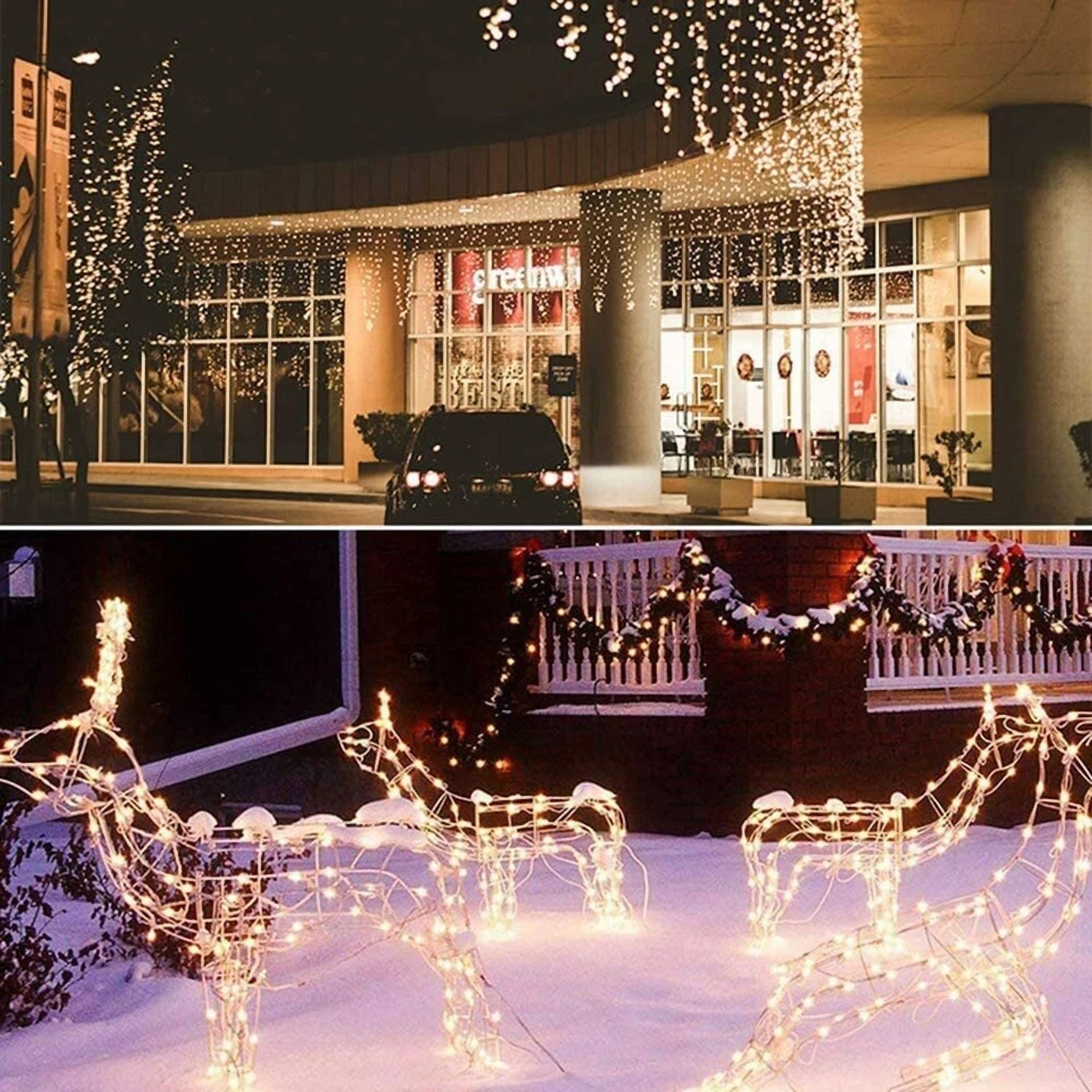 PURELY Lightsmax 100 LED String Lights Decorative Warm White Lighting for Wedding Garden Home (32.8 ft) qj6hr