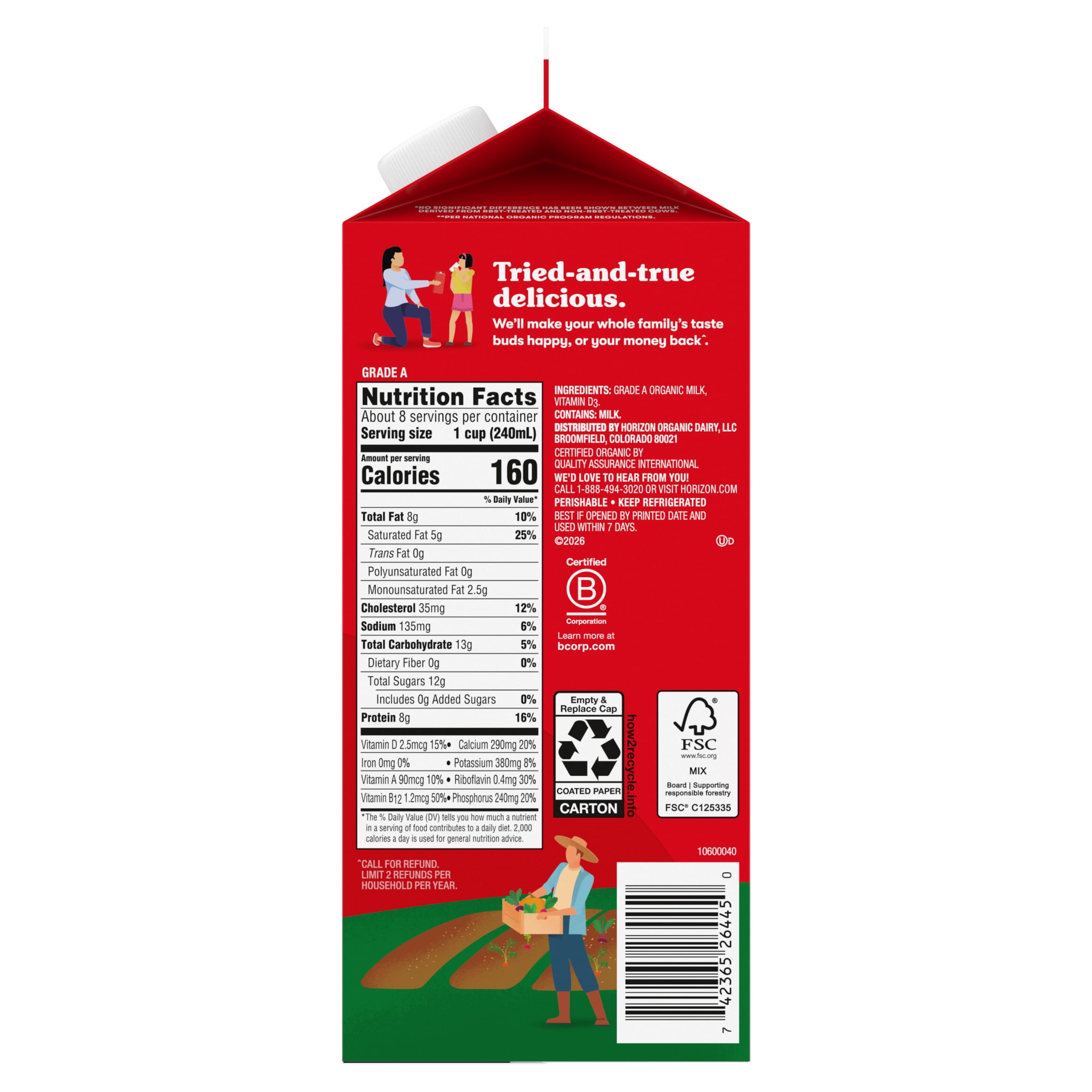 Horizon Organic Vitamin D Whole Milk (64 fl oz) l2709
