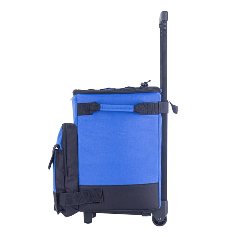 HDJ Rolling Cooler Bag with Wheels and Telescoping Handle, Insulated Leakproof Soft Cooler for Camping and Beach (Blue, 41 qt) pc7pi